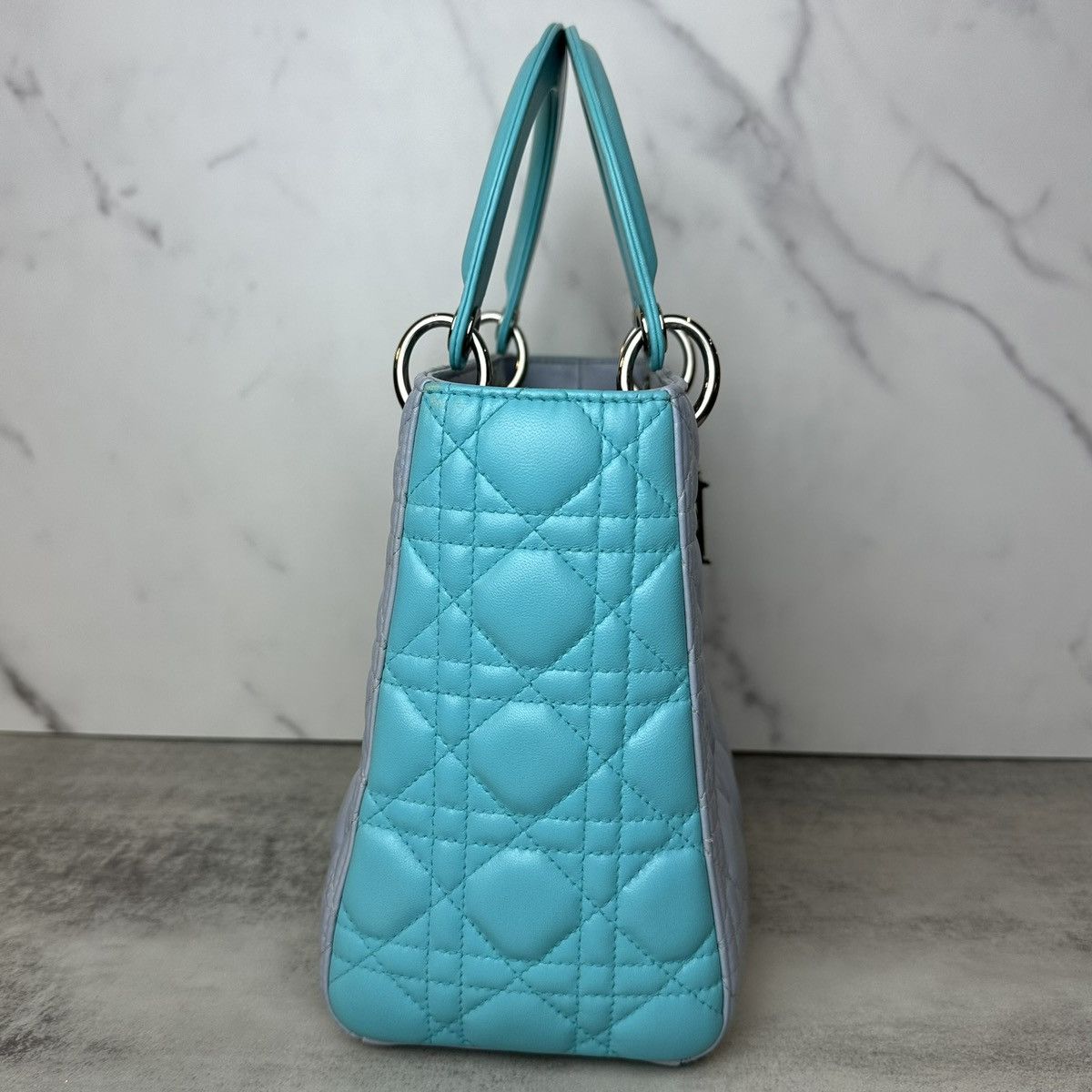 Dior Christian Dior Lambskin Cannage Medium Bi-Color Lady Dior Size ONE SIZE - 6 Thumbnail
