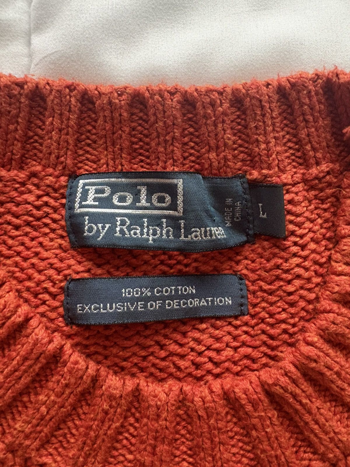 Polo Ralph Lauren Orange Ralph Lauren Cotton Sweater Size US L / EU 52-54 / 3 - 4 Thumbnail