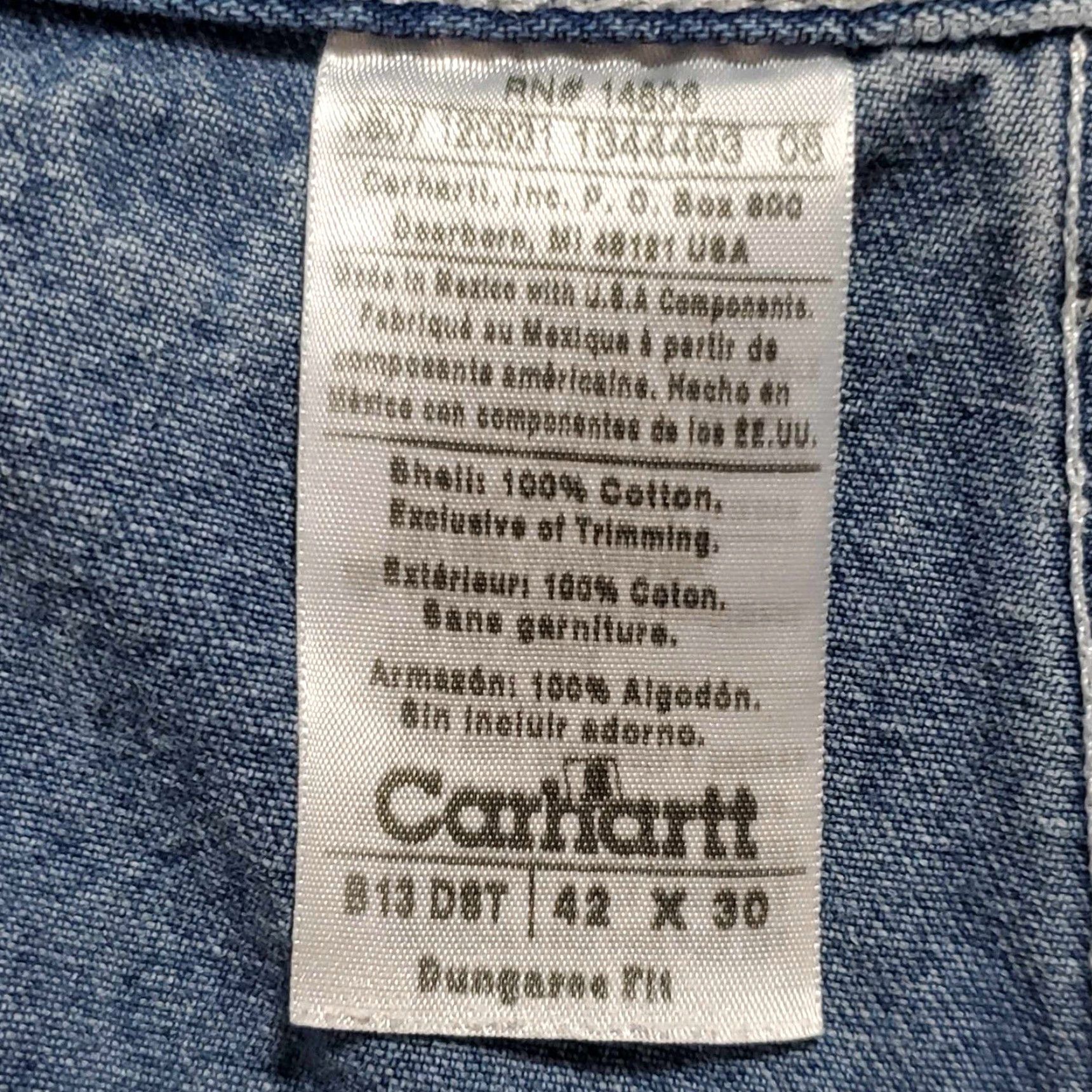 Carhartt VINTAGE Carhartt Jeans B13 DST Carpenter Pocket 40 X 29 Mens Blue Straight 40 29 Mens Jeans Pockets Carhartt Size US 40 / EU 56 - 7 Thumbnail