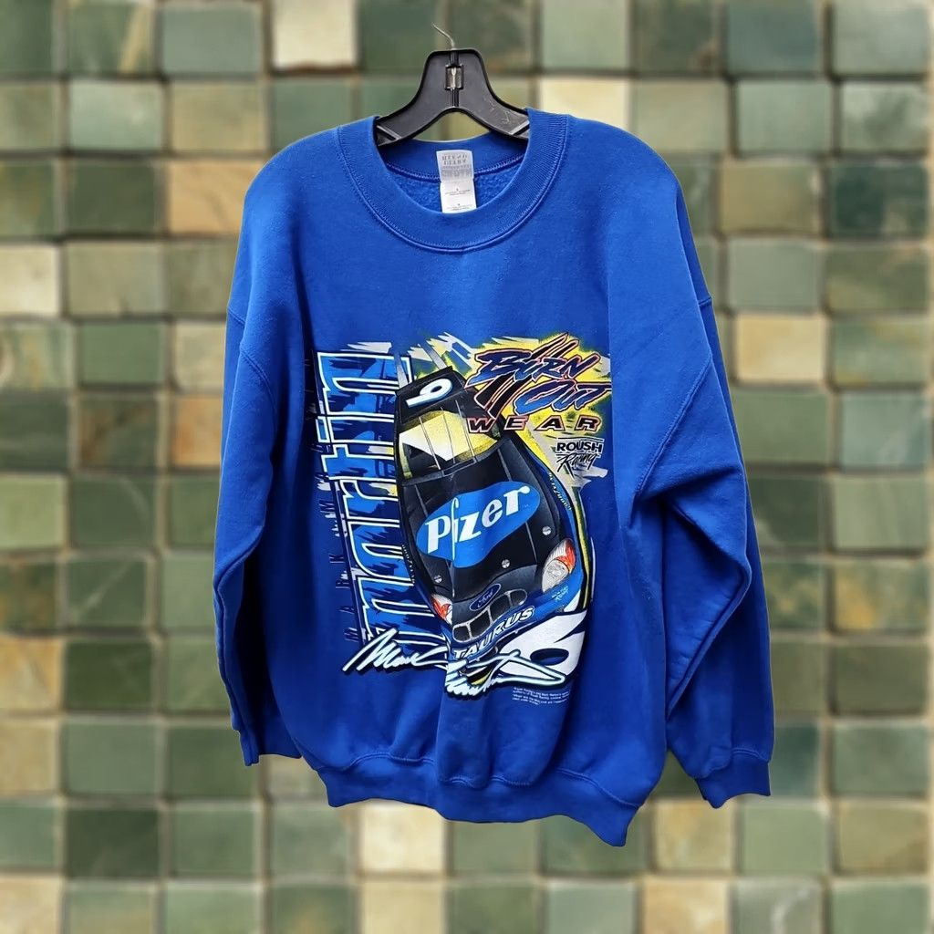 NASCAR VINTAGE NASCAR Mark Martin ROUSH RACING BURN OUT GEAR Crewneck Sweatshirt LARGE Size US L / EU 52-54 / 3 - 1 Thumbnail
