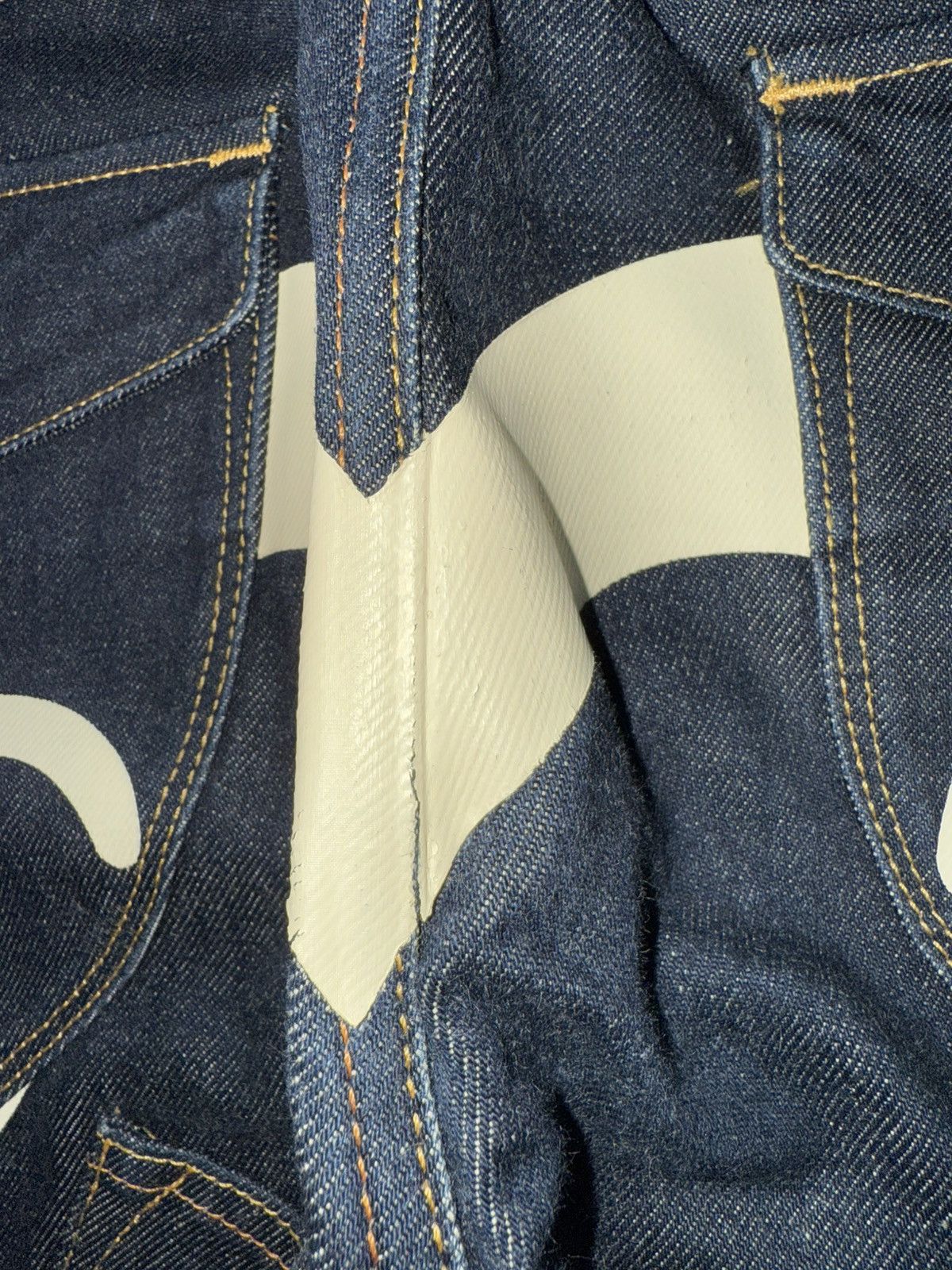 Evisu Crazy Evisu Straight Navy Selvedge Denim Jeans Multipocket Size US 34 / EU 50 - 21 Thumbnail