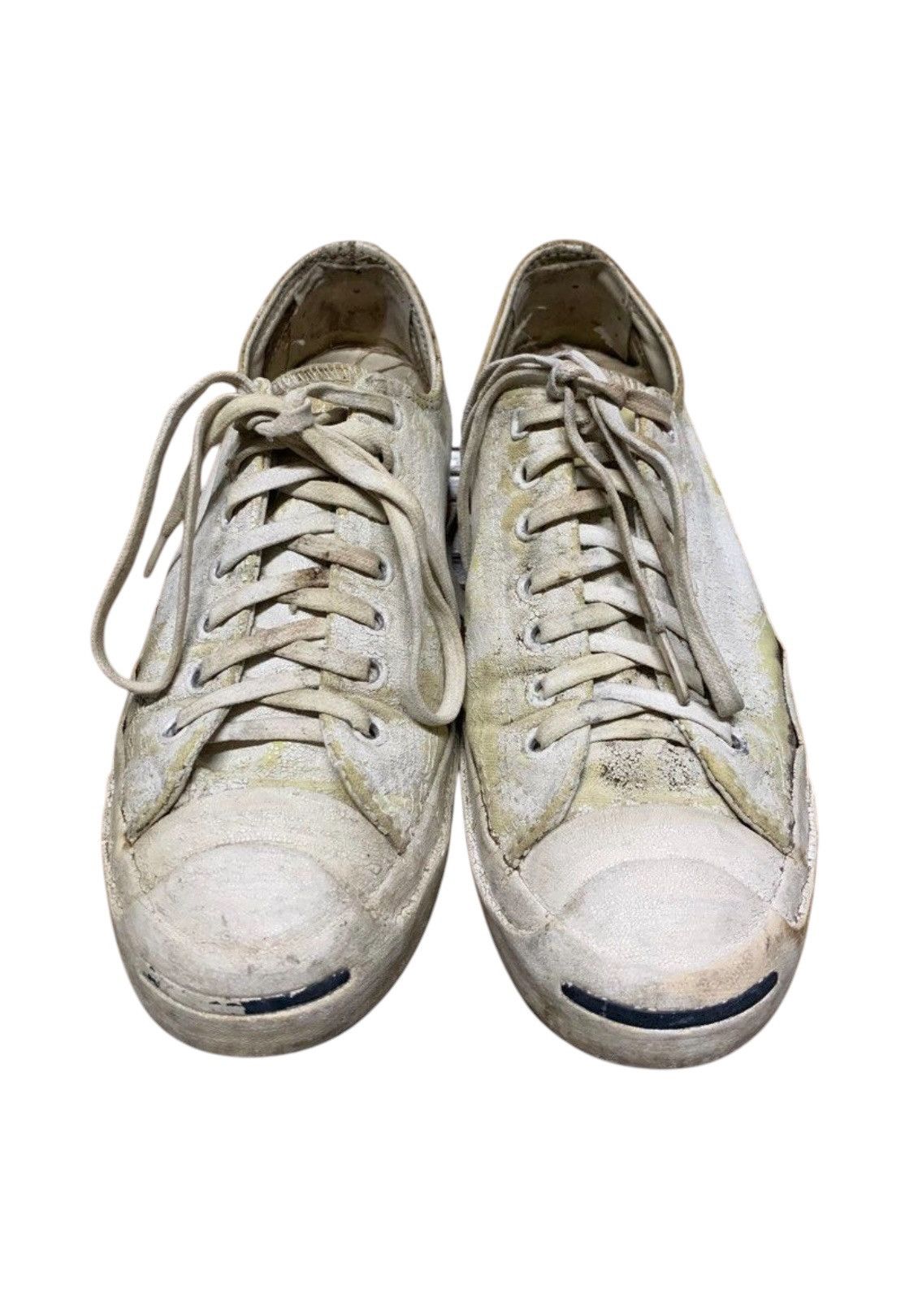 Converse × Maison Margiela Convers jackpurcel x Maison Martin Margiela distressed shoes Size US 8.5 / EU 41-42 - 2 Thumbnail