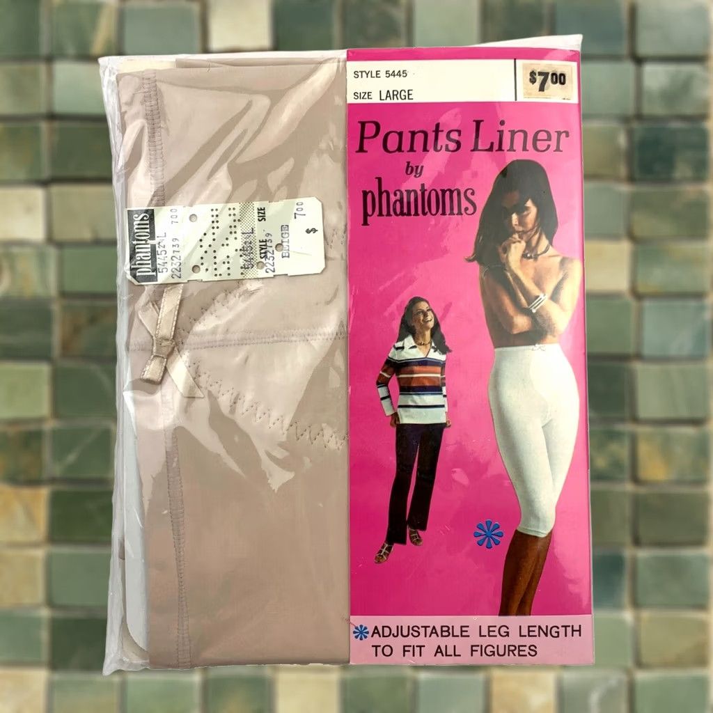 Vintage VINTAGE Phantoms Spandex Tricot Beige Pants Liner Large Shapewear Girdle 5445 plus Size? Size 36" / US 14 / IT 50 - 1 Thumbnail