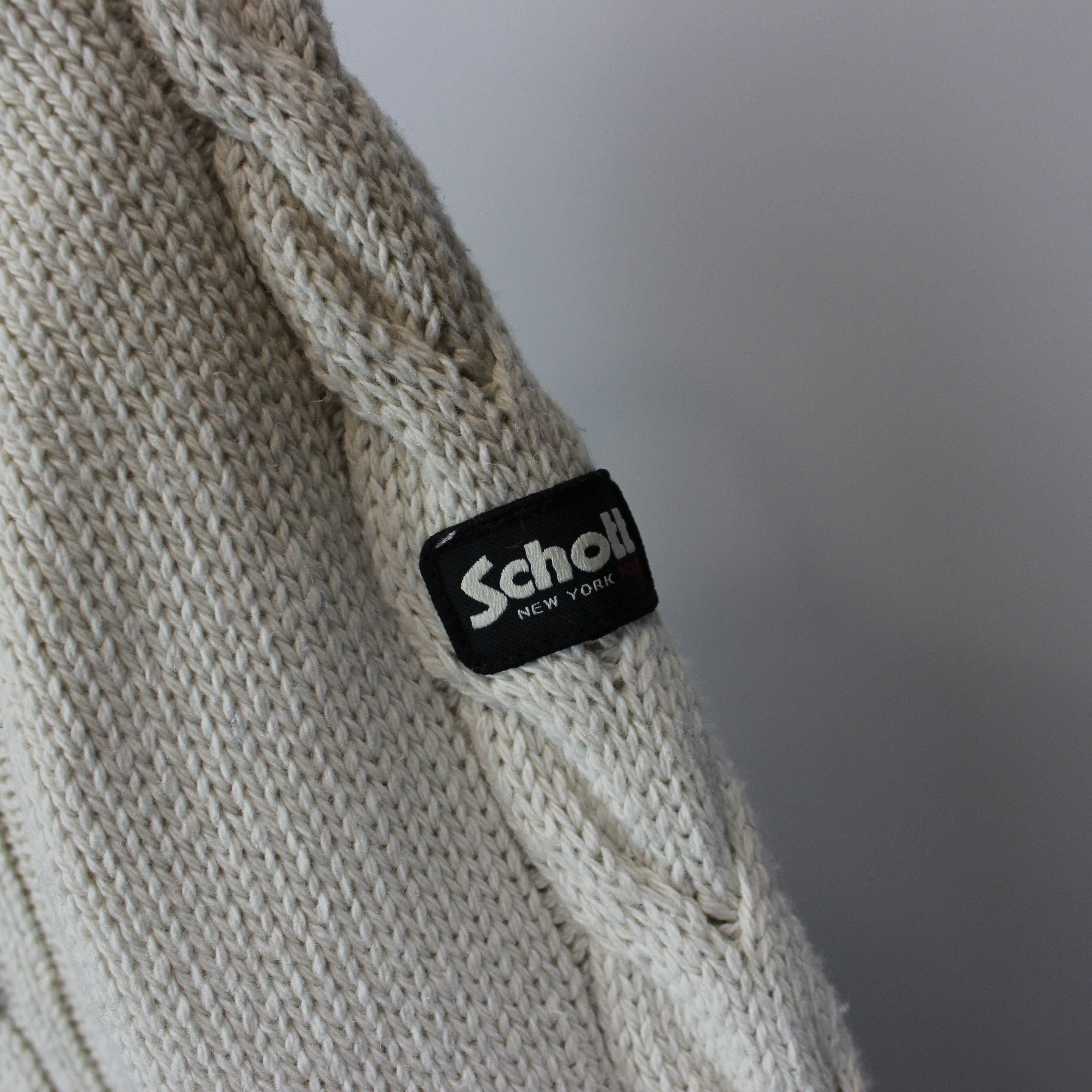 Schott Schott jumper sweater zip XL cream Size US XL / EU 56 / 4 - 8 Thumbnail