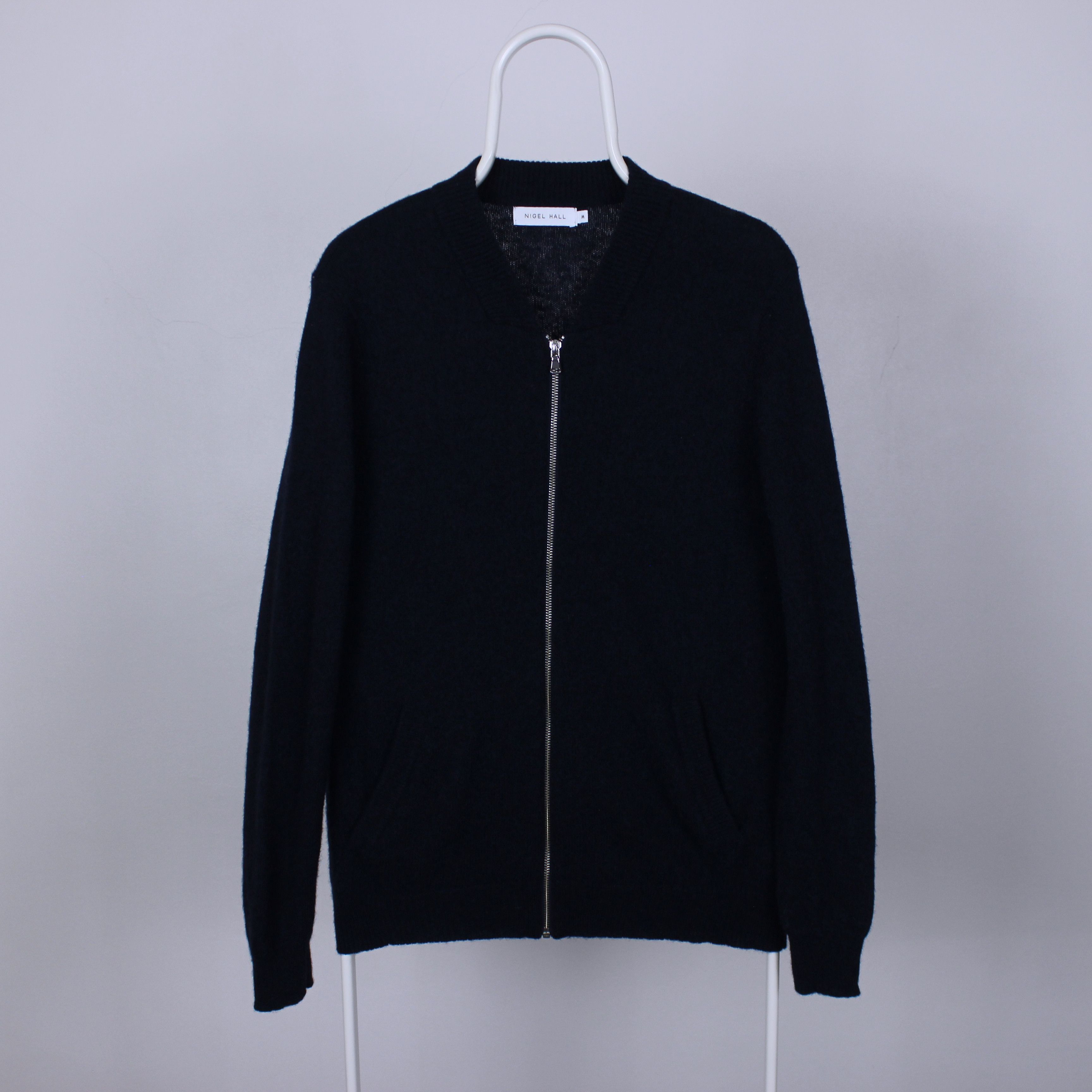 Other Nigel Hall wool sweater full zip navy blue M lambswool Size US M / EU 48-50 / 2 - 1 Thumbnail