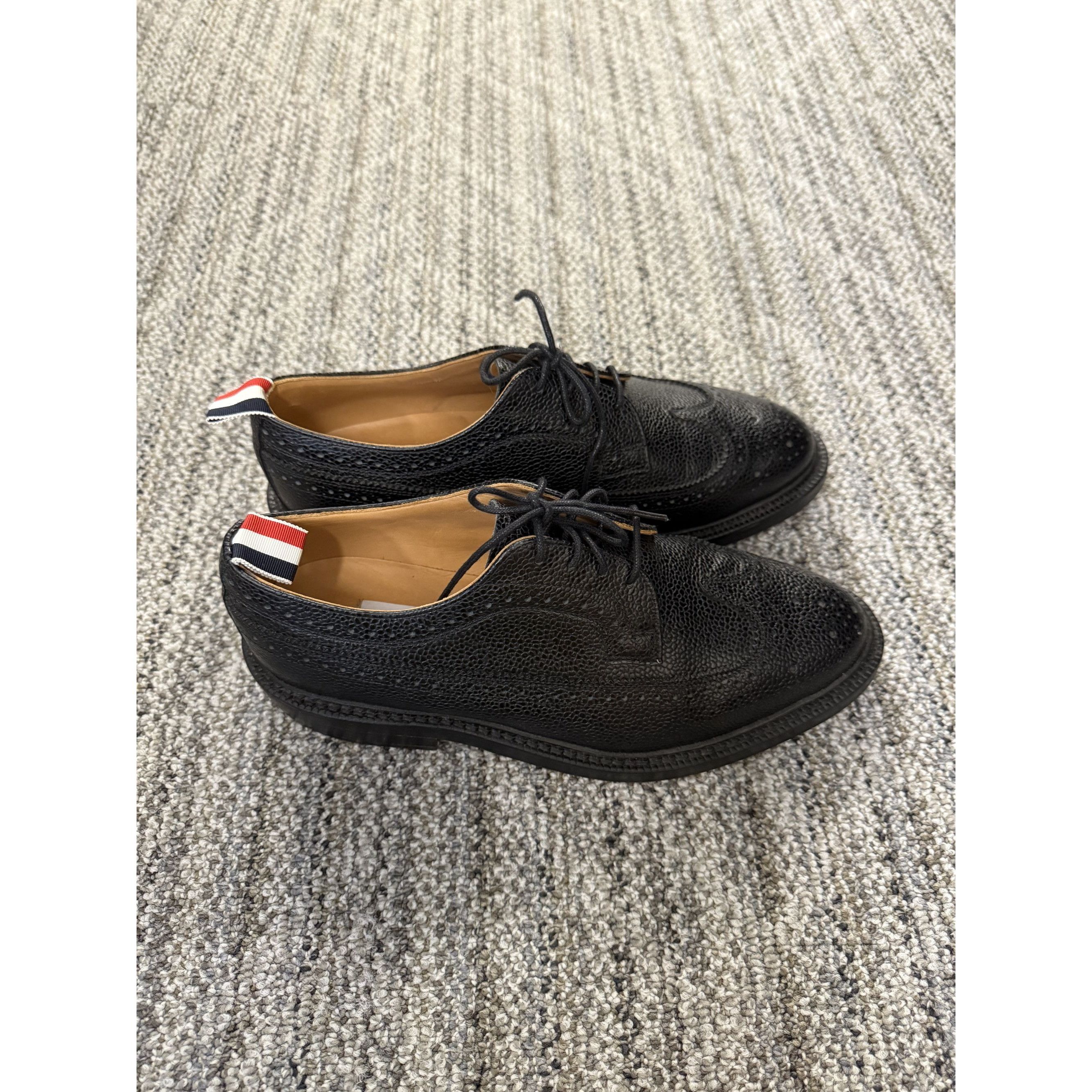 Thom Browne Thom Browne Black Pebbled Leather Wingtip Brogues Made In En Size US 8 / EU 41 - 7 Thumbnail