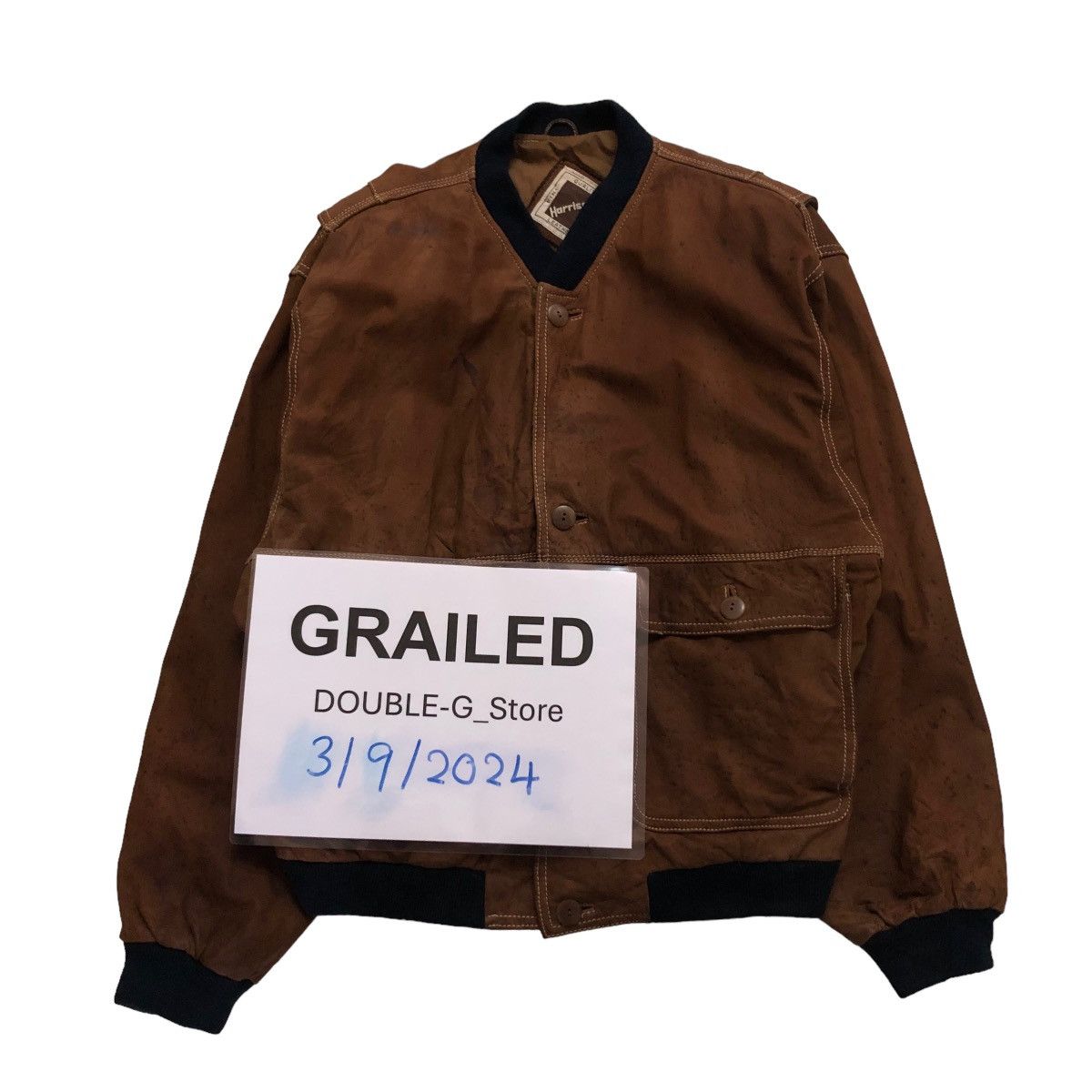 📌VINTAGE BIKER LEATHER JACKET HARRISON ISSEY MIYAKE