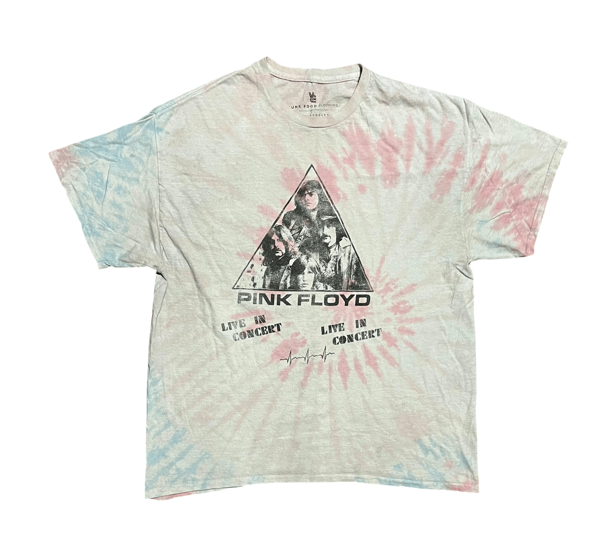 Junk Food Pink Floyd Faded Tie Die Dark Side of Moon Graphic T-Shir Size US L / EU 52-54 / 3 - 1 Thumbnail