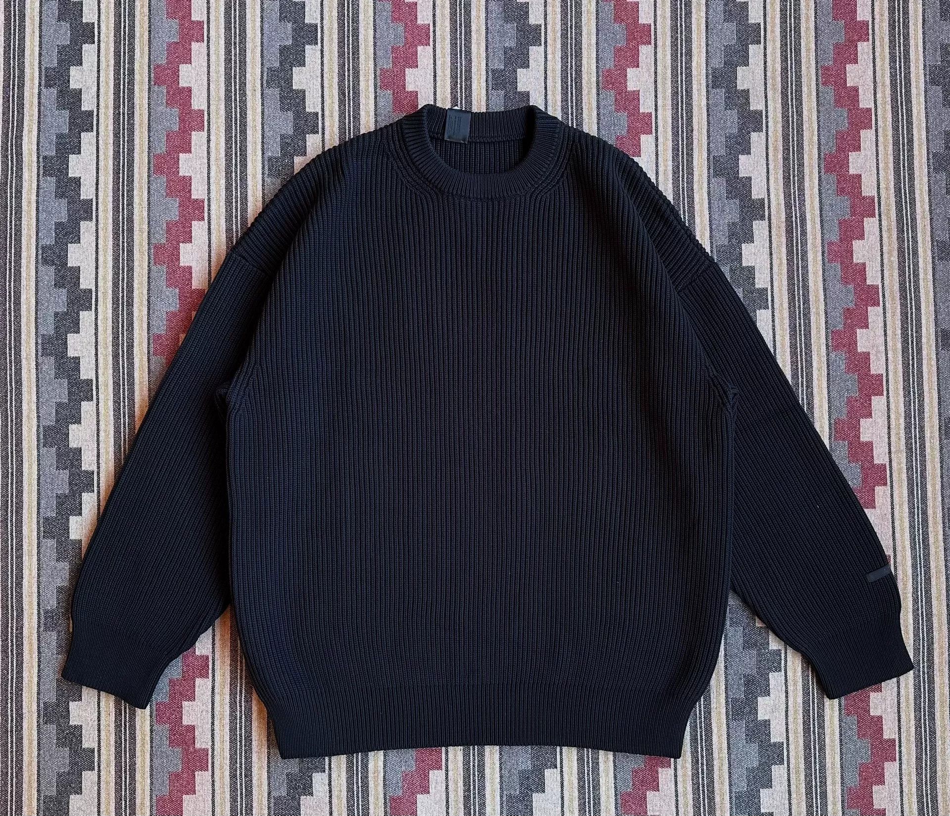 N.Hoolywood n.hoolywood crewneck knit sweater in black Size US XL / EU 56 / 4 - 1 Thumbnail