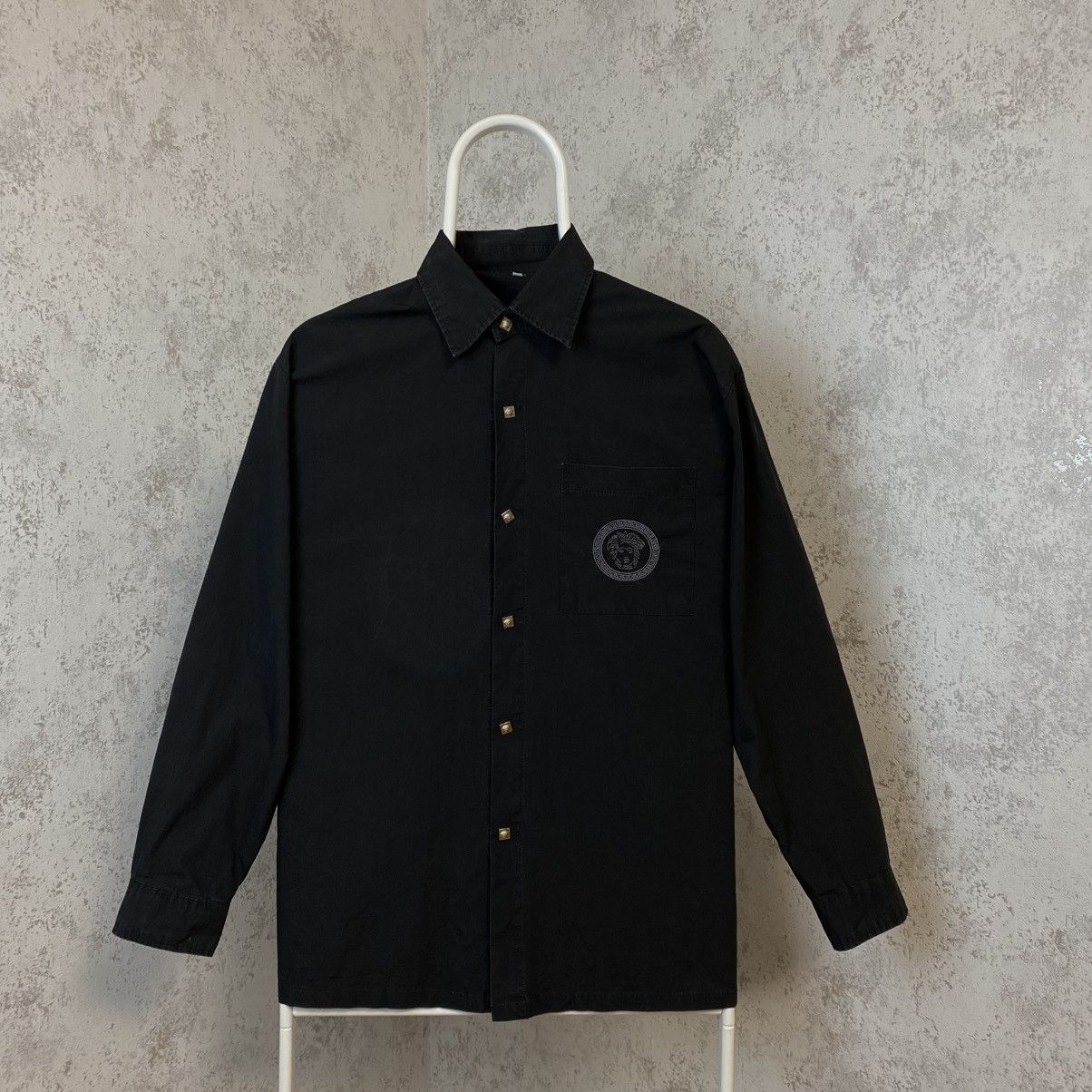 Versace Rare Vintage Versace Shirt Medusa Big Logo Size M Size US M / EU 48-50 / 2 - 2 Thumbnail