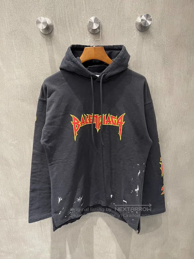 Balenciaga Balenciaga Flame text hoodie Size US XXS / EU 40 - 1 Thumbnail