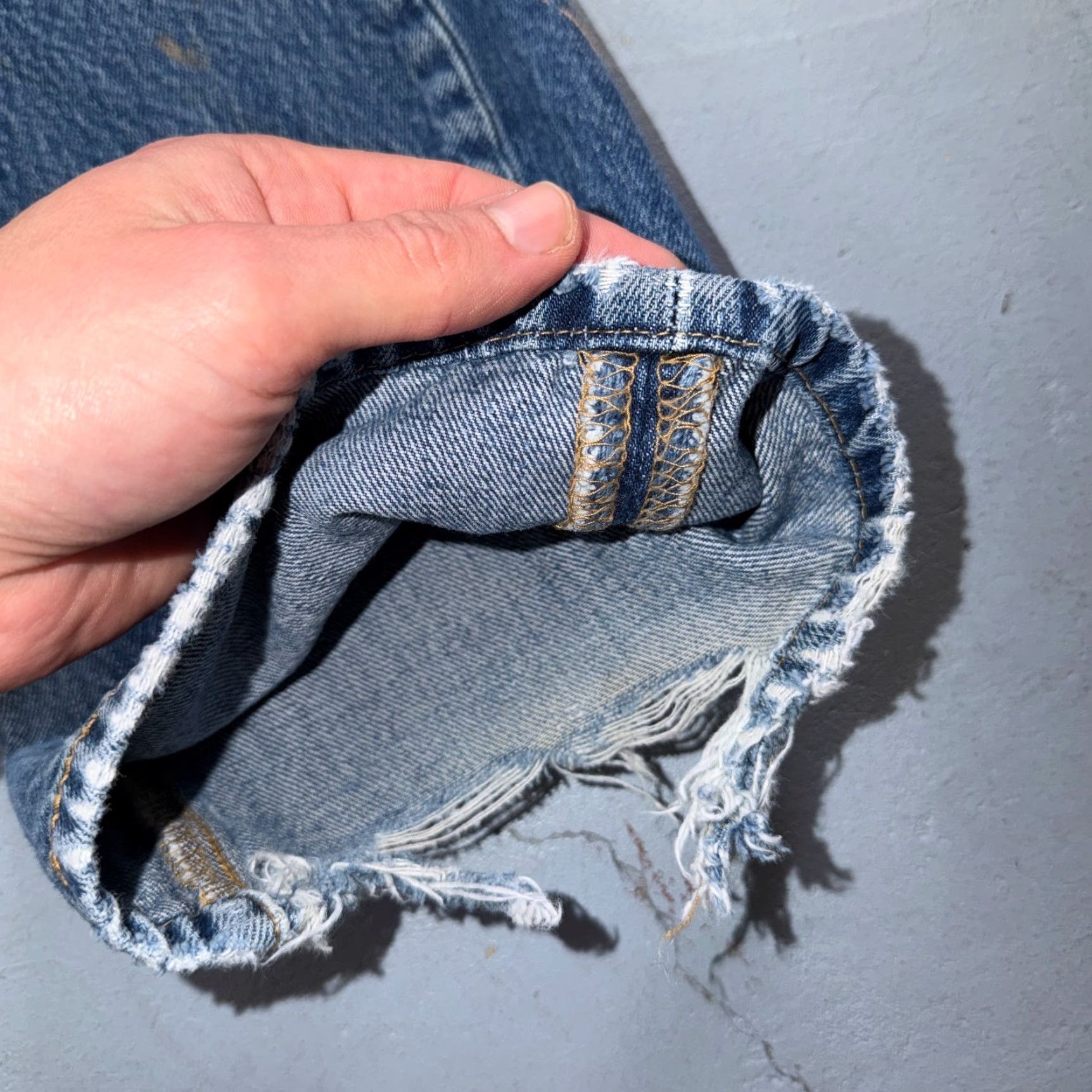 Levi's Levi's 501 Vintage 90s USA Y2K Straight Leg Jeans Blue Light Wash 33x34 Act 31x31 XX 501 Series Levis Size US 33 - 4 Thumbnail