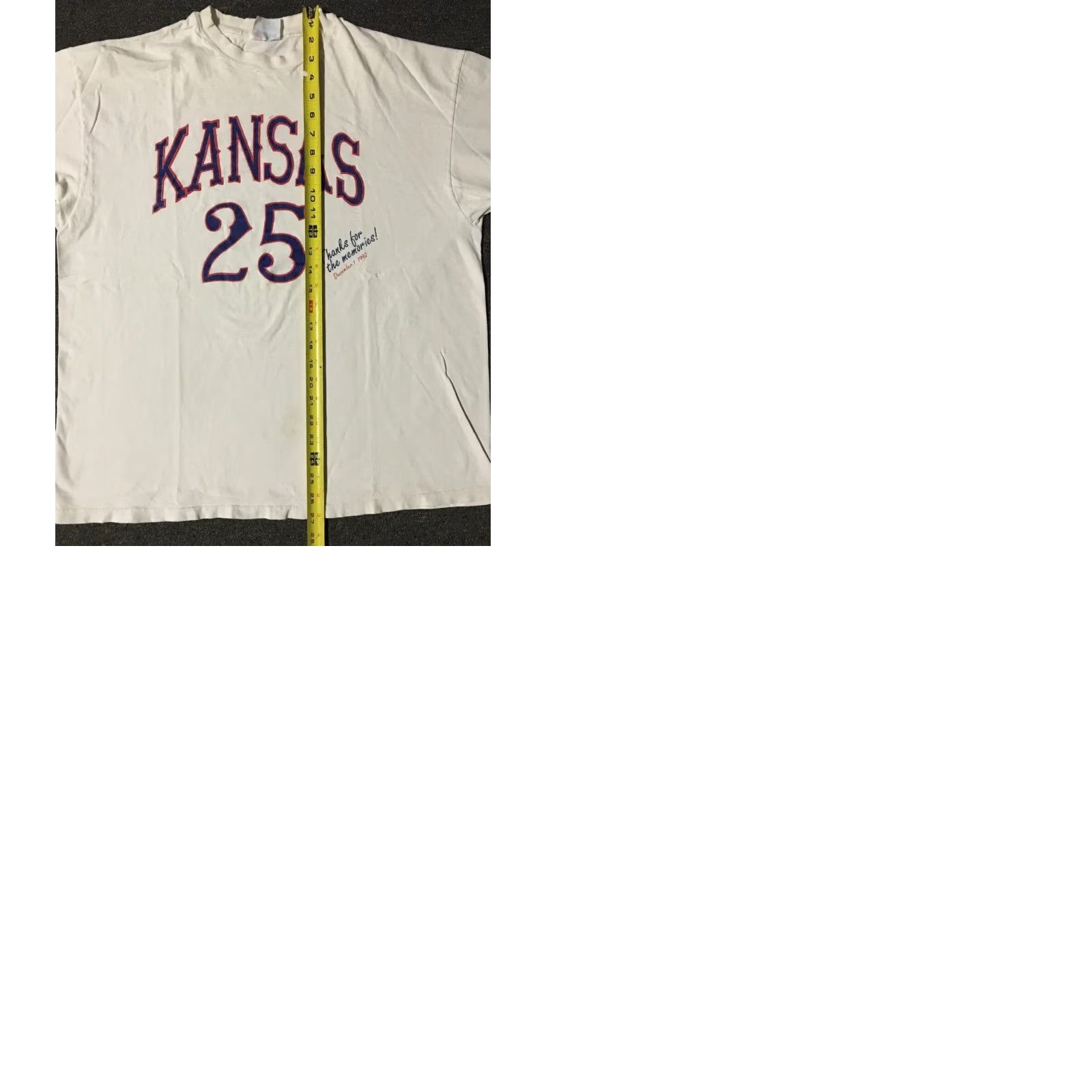 Thrasher VINTAGE Kansas #25 Thrashed Faded Shirt M 90s College White Graphic Tee Mens 90s Grunge University USA Size US M / EU 48-50 / 2 - 9 Thumbnail