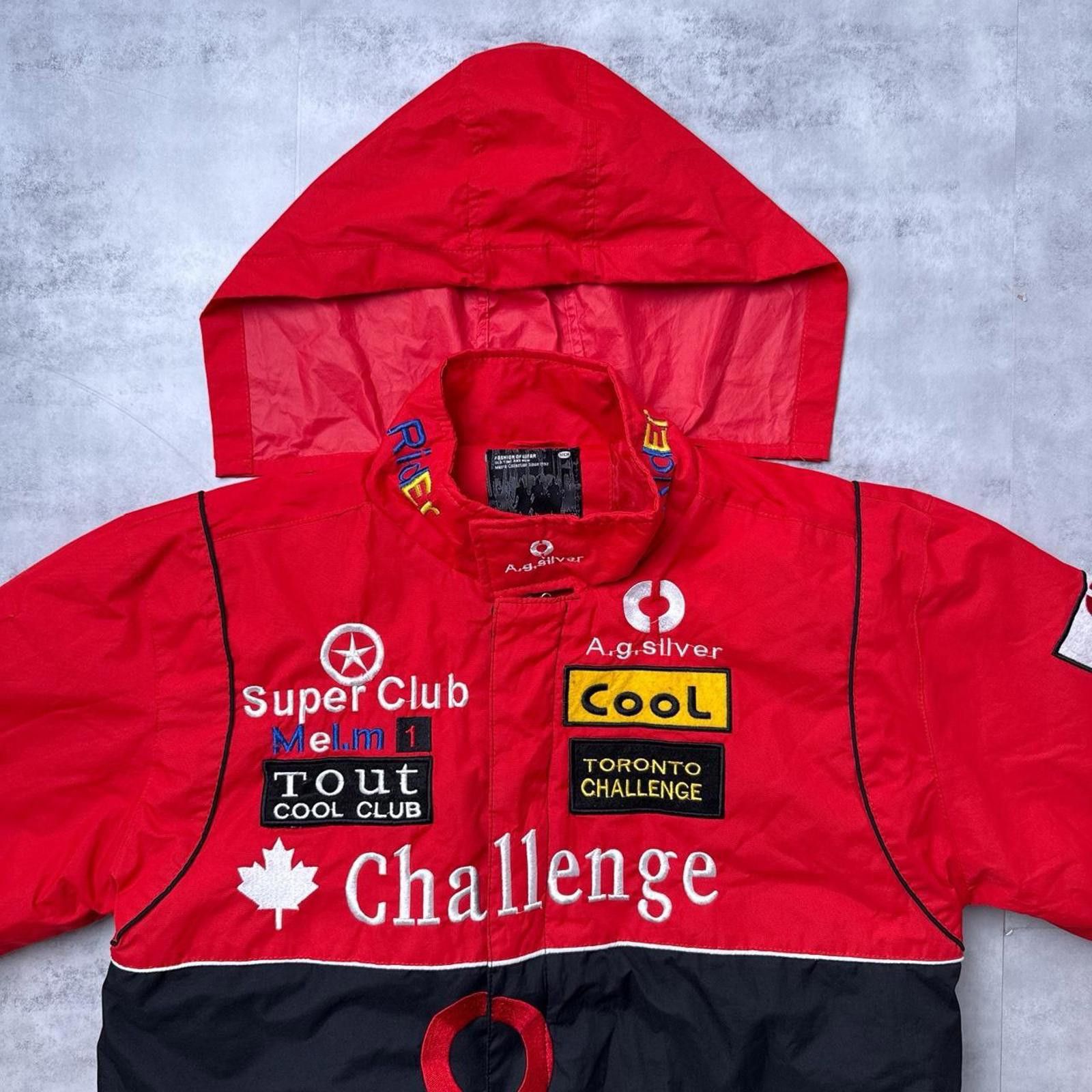 NASCAR Y2K Racing Canada Challenge Silver Zip Up Jacket Size US S / EU 44-46 / 1 - 4 Thumbnail