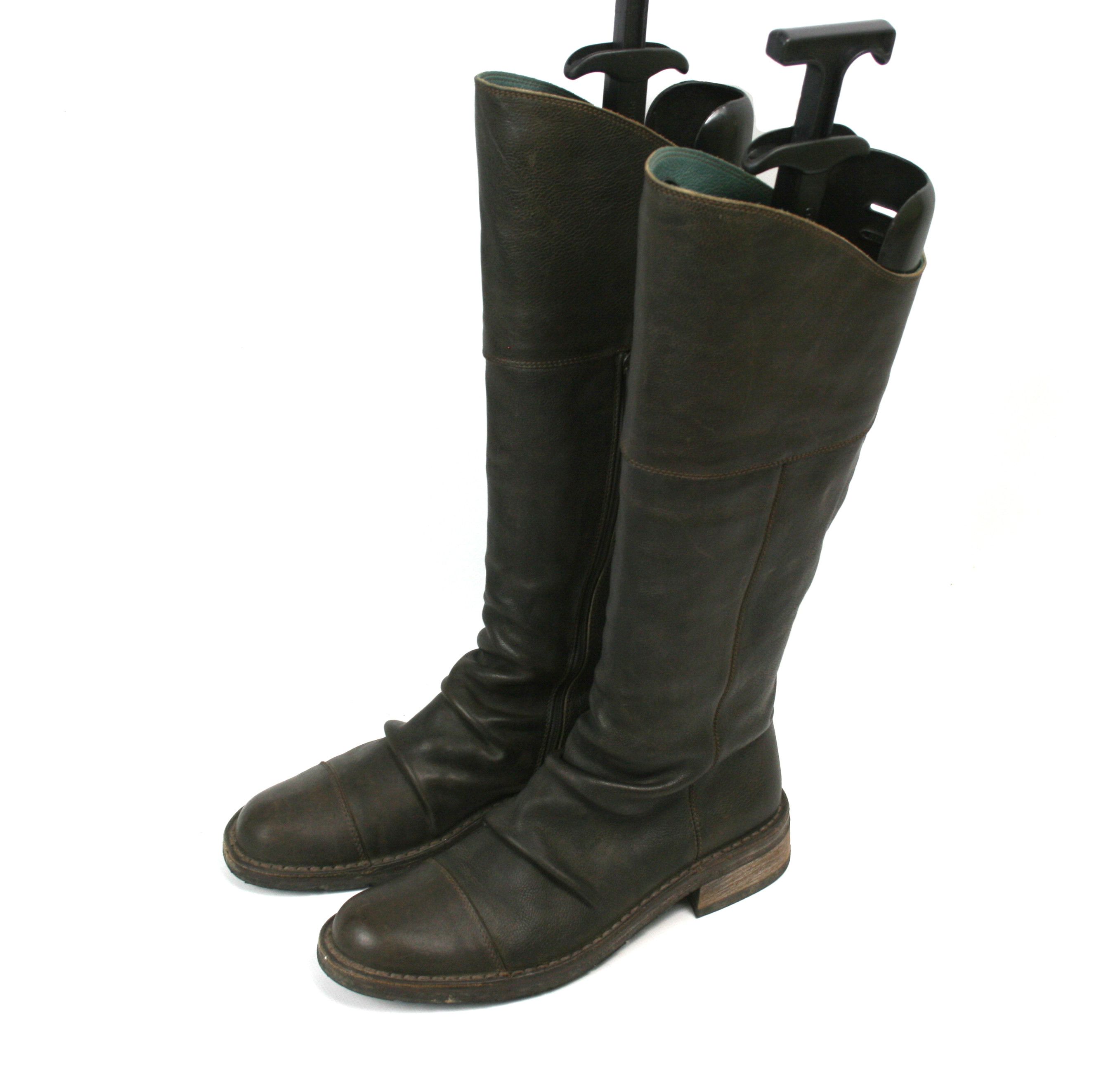 Other Bubetti Avant Garde Knee High Biker Boots Vintage Size US 8.5 / IT 38.5 - 2 Thumbnail