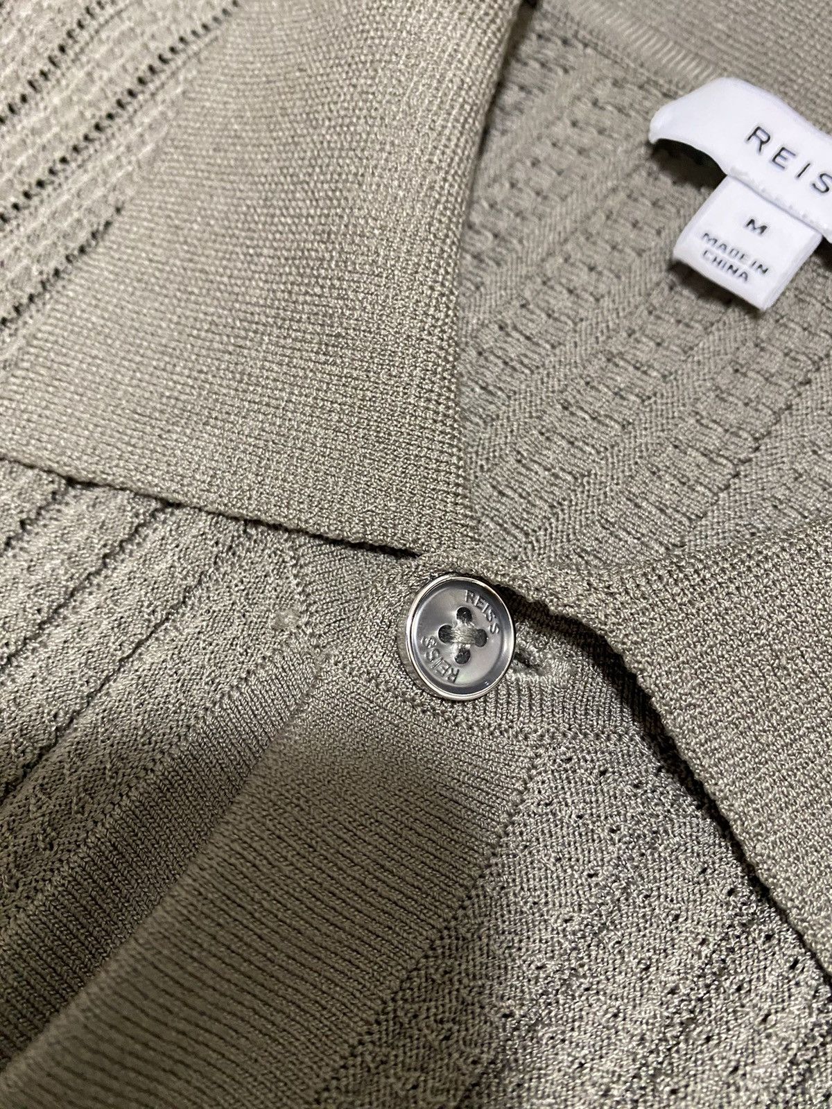 Reiss Rare Reiss 3/4 Sleeve Button Up Cardigan Viscose Khaki Size M / US 6-8 / IT 42-44 - 7 Thumbnail