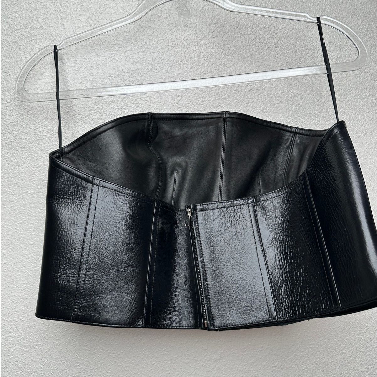 Alexander McQueen Alexander McQueen Corset Top Black Women's US 14 Leather Size XL / US 12-14 / IT 48-50 - 3 Thumbnail
