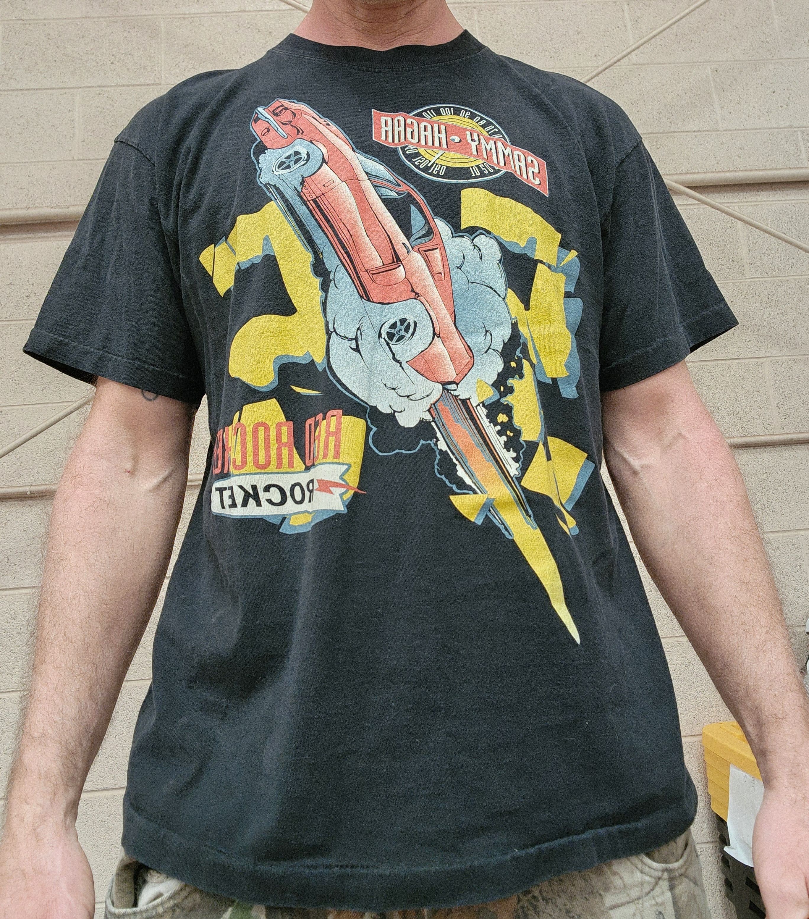 Band Tees VTG Single Stitch Sammy Hagar Red Rocket Tee Size US XL / EU 56 / 4 - 4 Thumbnail