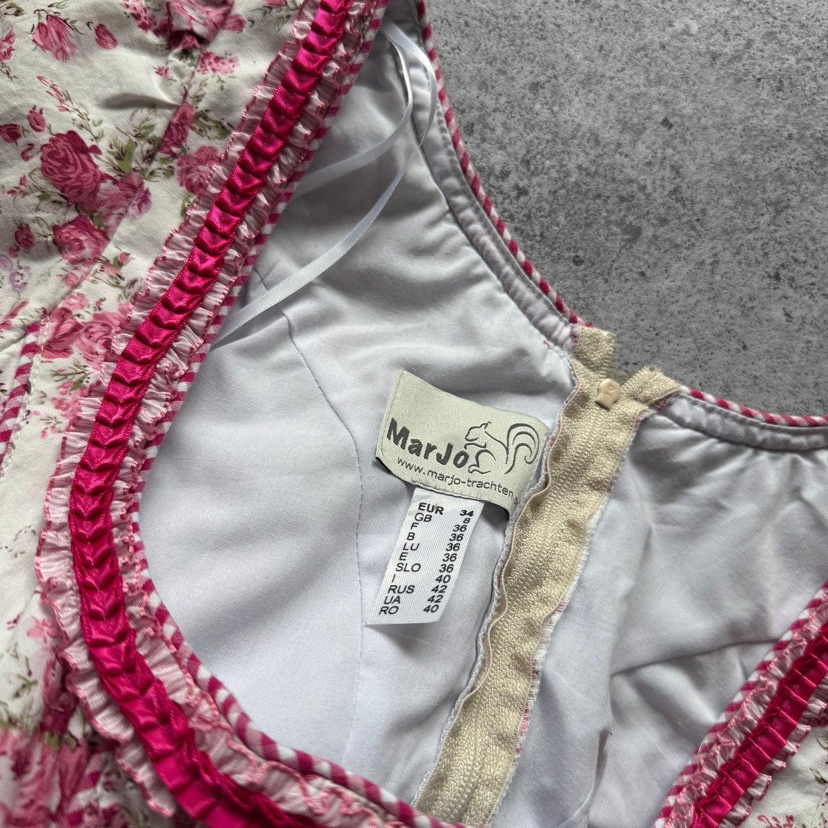 Other MarJo Womens Floral Gingham Traditional German Dirndl Dress Size S / US 4 / IT 40 - 4 Thumbnail