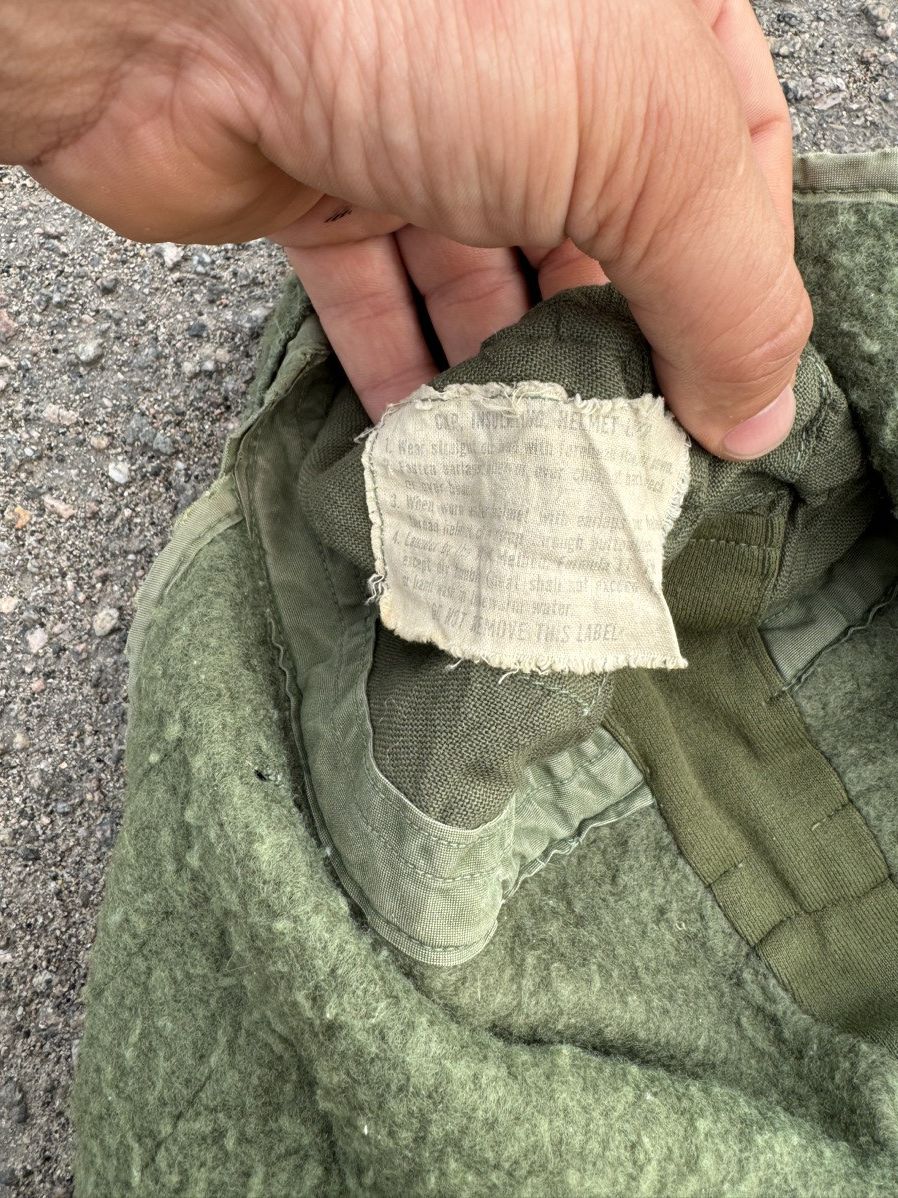 Vintage Vintage US Army Weather Cap, Insulating, Helmet Liner Size ONE SIZE - 10 Thumbnail