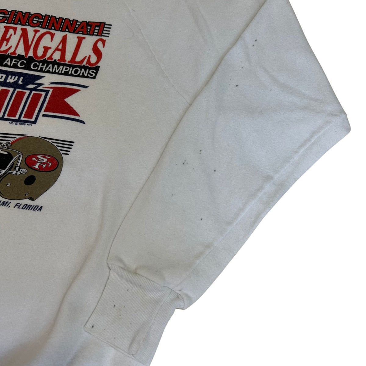 NFL 1988 NFL Super Bowl XXIII Bengalsv49ers Crewneck Sweatshirt Size US XL / EU 56 / 4 - 4 Thumbnail