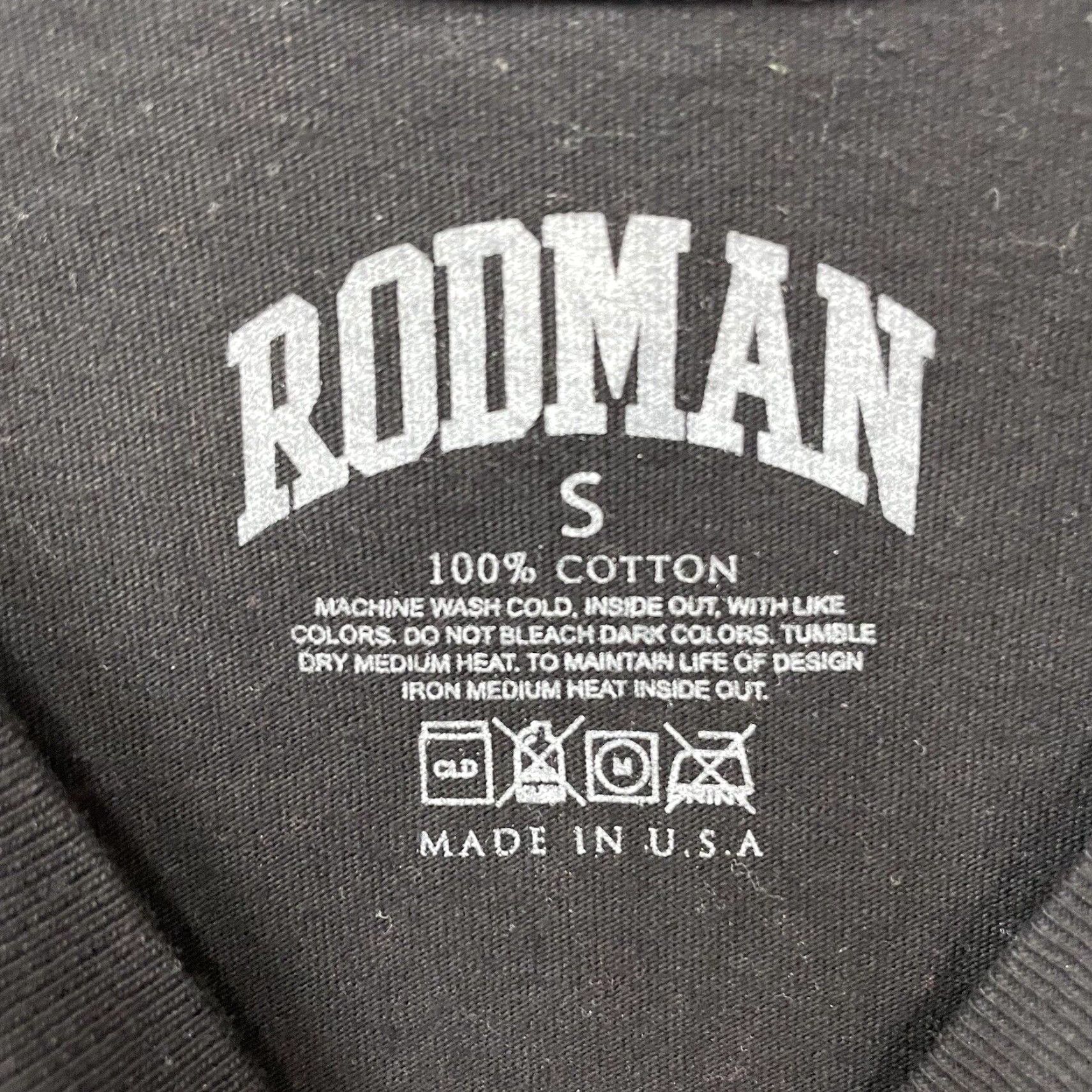 Vintage VINTAGE Dennis Rodman Basketball Graphic T-Shirt Mens Small Black Cotton Sports Fan Size US S / EU 44-46 / 1 - 4 Thumbnail