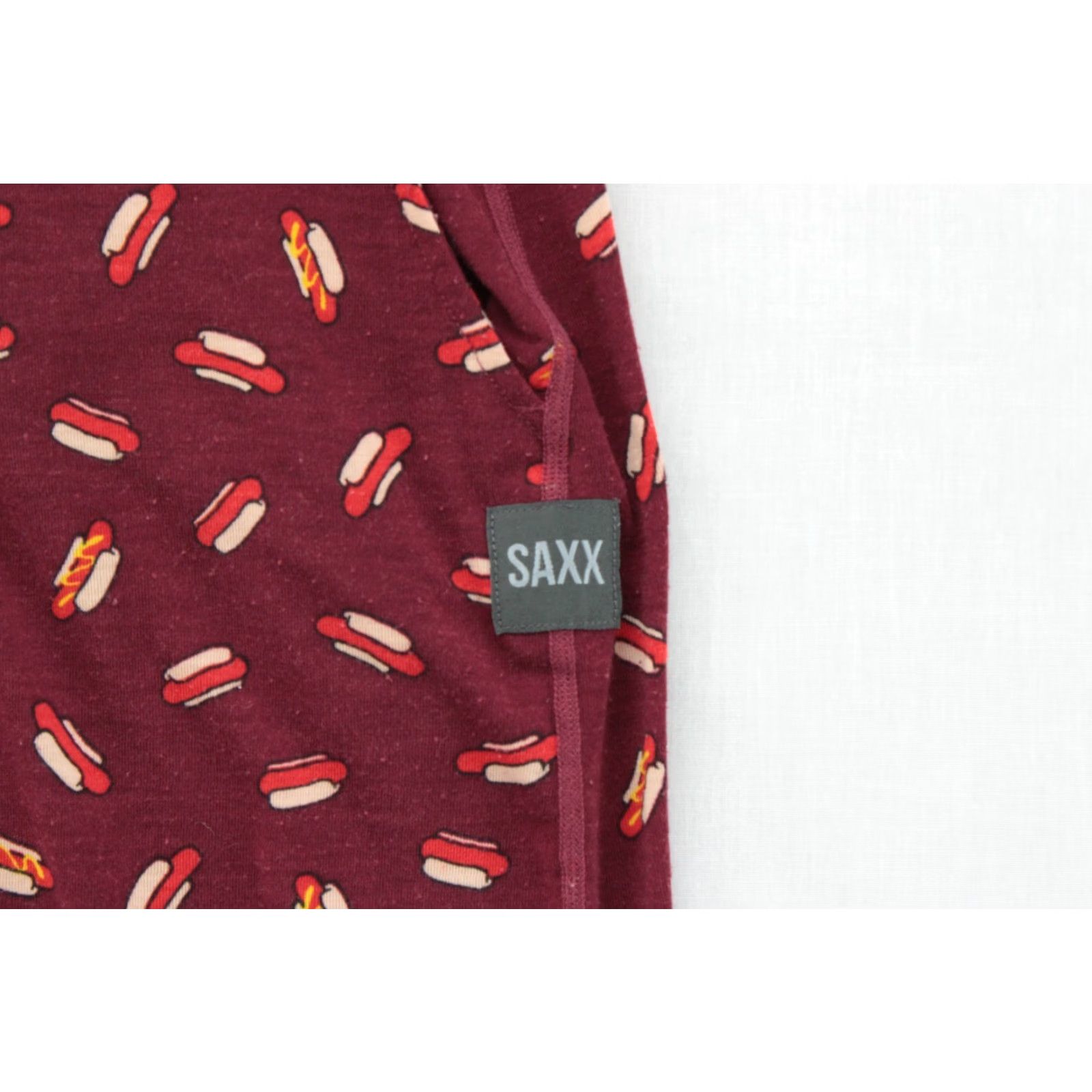 Vintage SAXX Lounge Shorts Men's Medium Red Hot Dogs Viewfinder Sleep Wear Soft Size US 31 - 2 Thumbnail