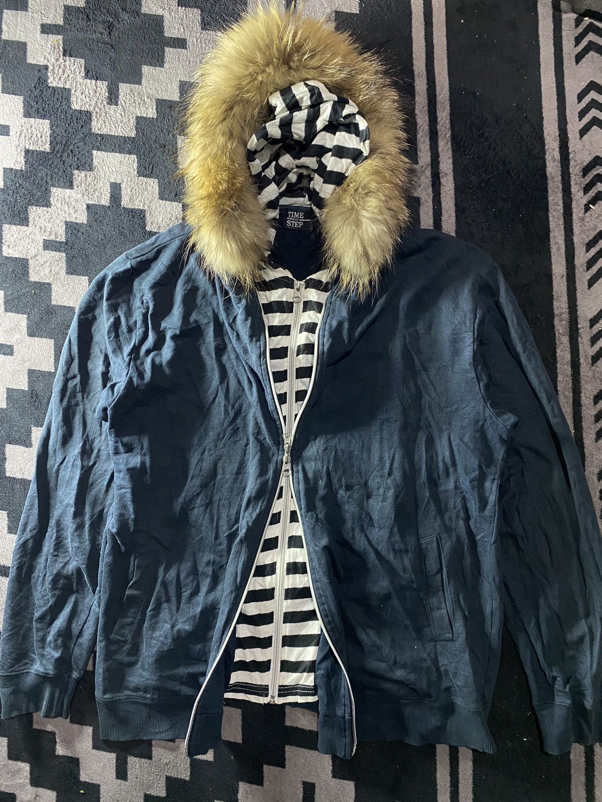 If Six Was Nine × Japanese Brand × Le Grande Bleu (L.G.B.) time step fur double layers zip hoodie Size US L / EU 52-54 / 3 - 2 Thumbnail