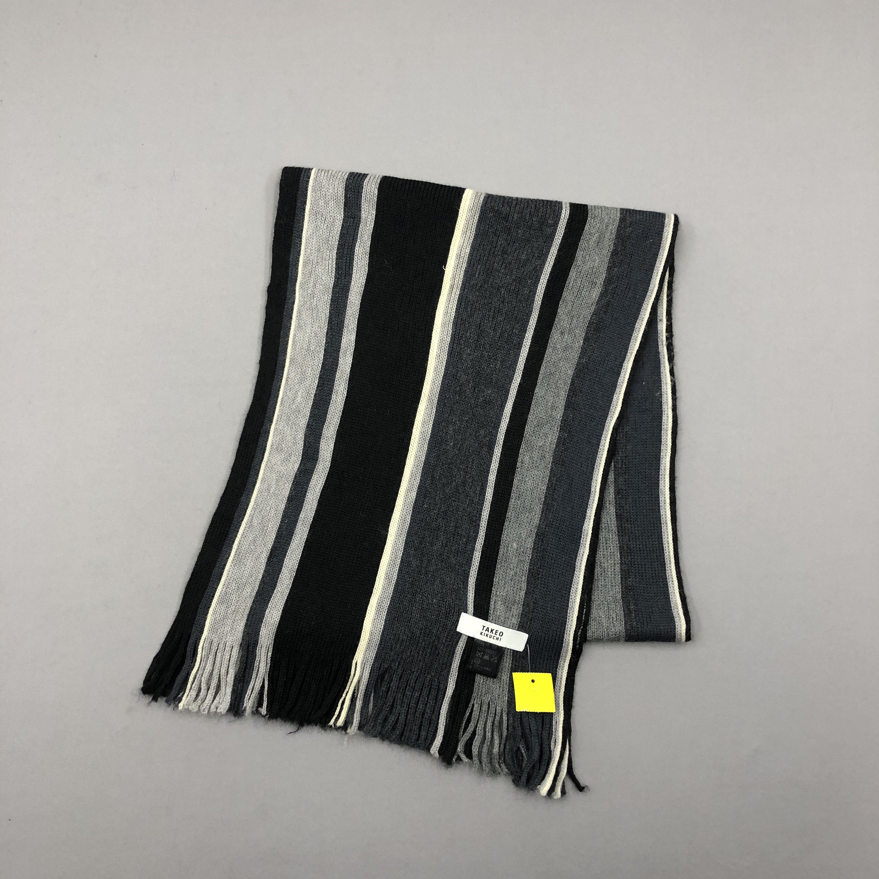 Japanese Brand Vintage Takeo Kikuchi Scarf Muffler Wool Cashmere Scarves Size ONE SIZE - 1 Thumbnail