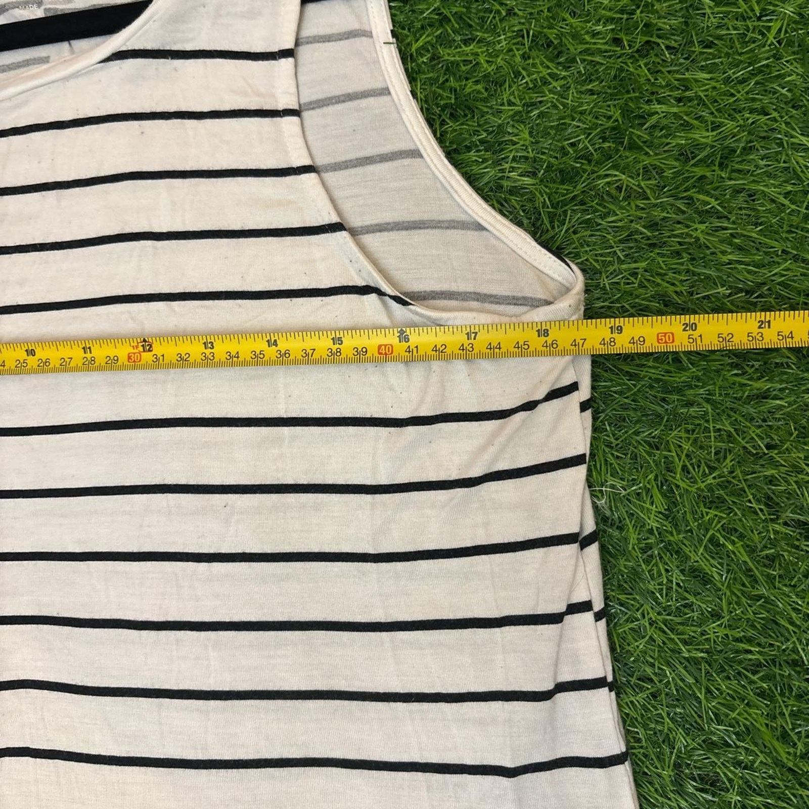 Other Women’s Split Black/White Striped 24/7 Maurices Tank Top Size L / US 10 / IT 46 - 4 Thumbnail