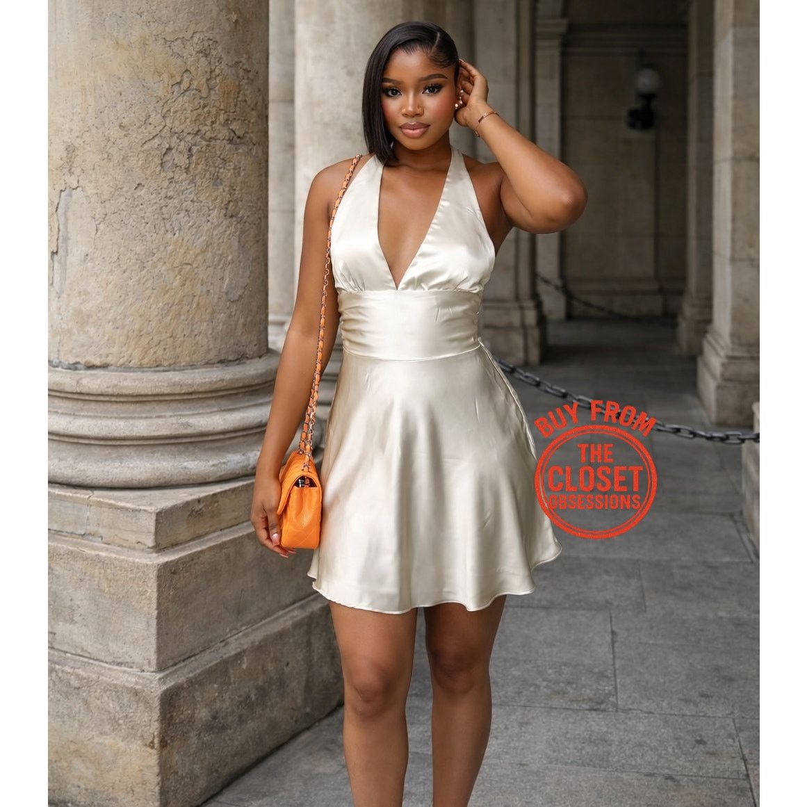 Zara ZARA Satin Open Back Mini Dress NWT Size L / US 10 / IT 46 - 6 Thumbnail