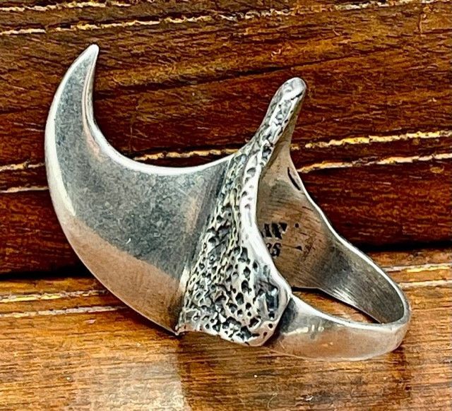 Other MARCHE NOIR Sterling Silver AFRICAN Claw Ring Rare 80s Size ONE SIZE - 1 Thumbnail