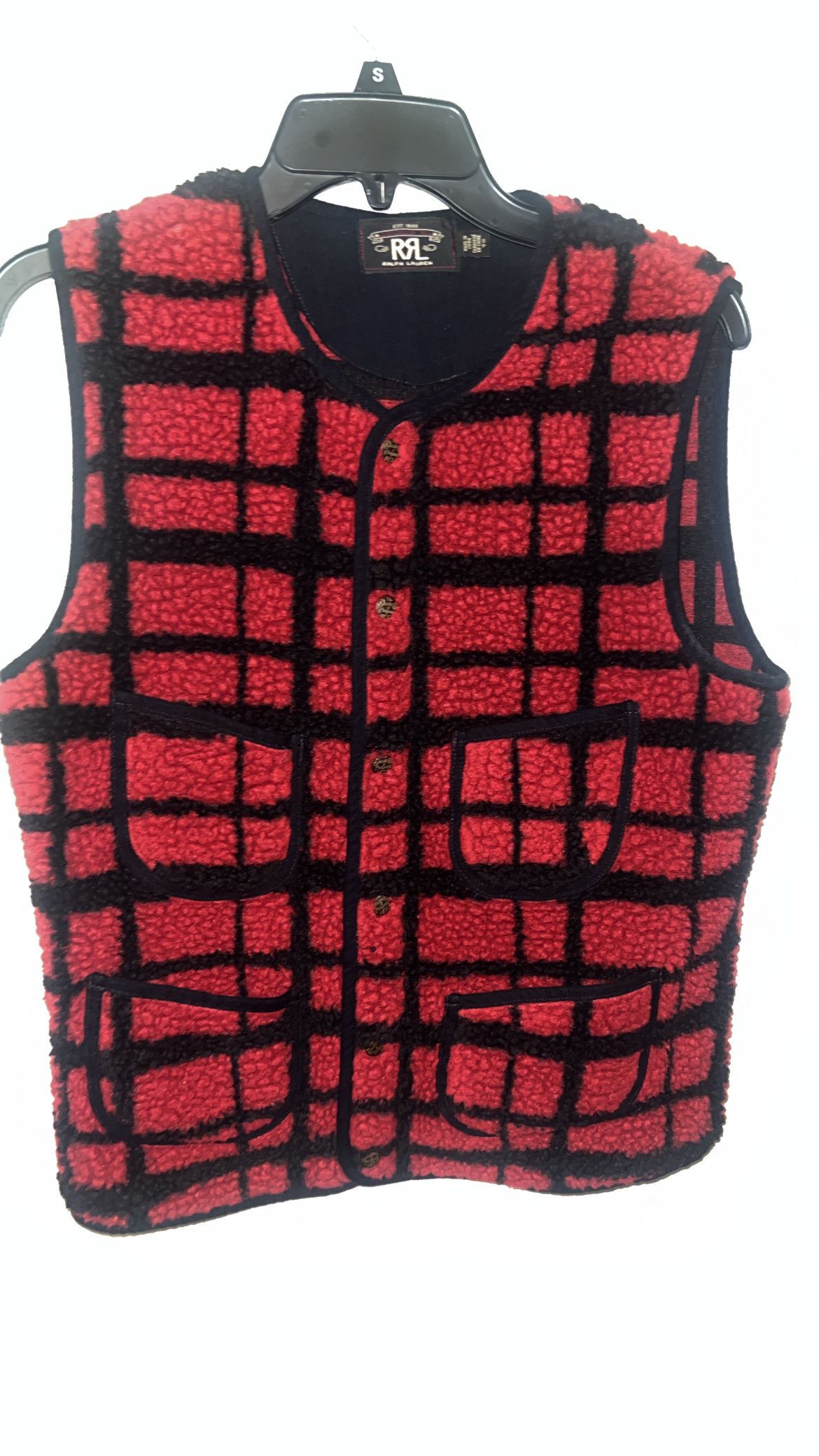 RRL Ralph Lauren Ralph Lauren Checkered Pile Vest Size US S / EU 44-46 / 1 - 4 Thumbnail