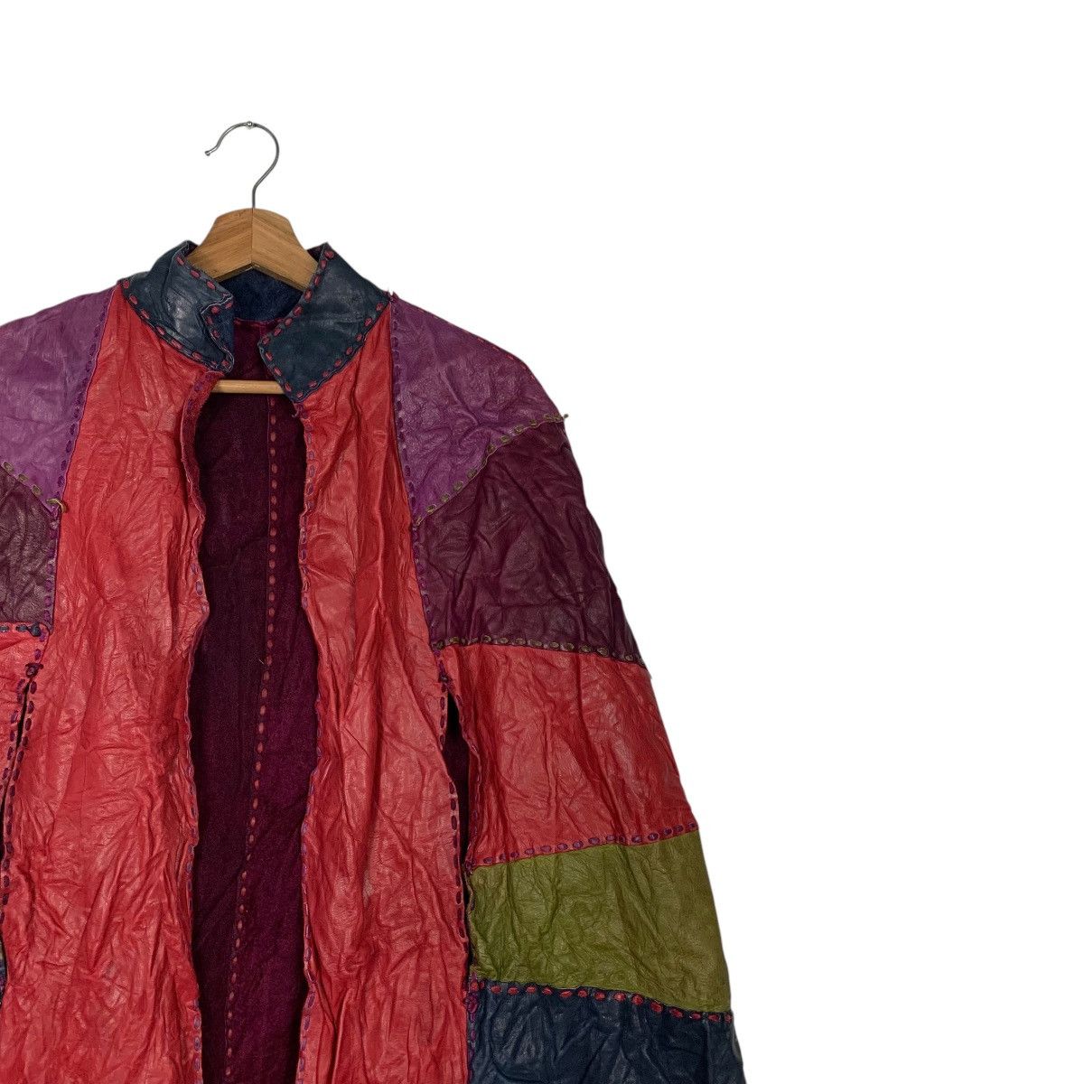 Handmade Handmade Patchwork Leather Cape #2165-C95 Size US XXL / EU 58 / 5 - 5 Thumbnail
