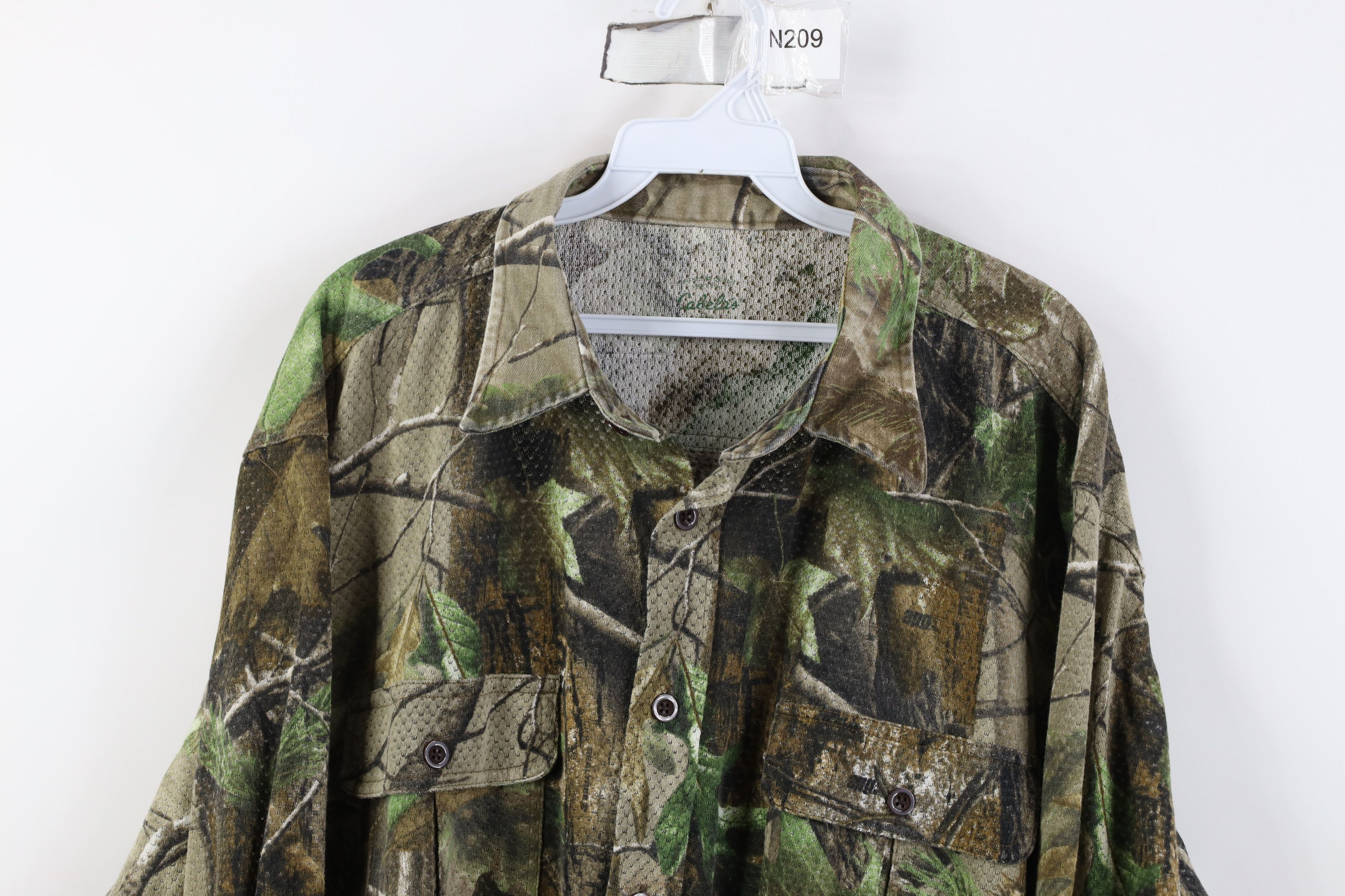Cabelas Vintage 90s Y2K Cabelas Mesh Camouflage Hunting Button Shirt Size US XL / EU 56 / 4 - 2 Thumbnail