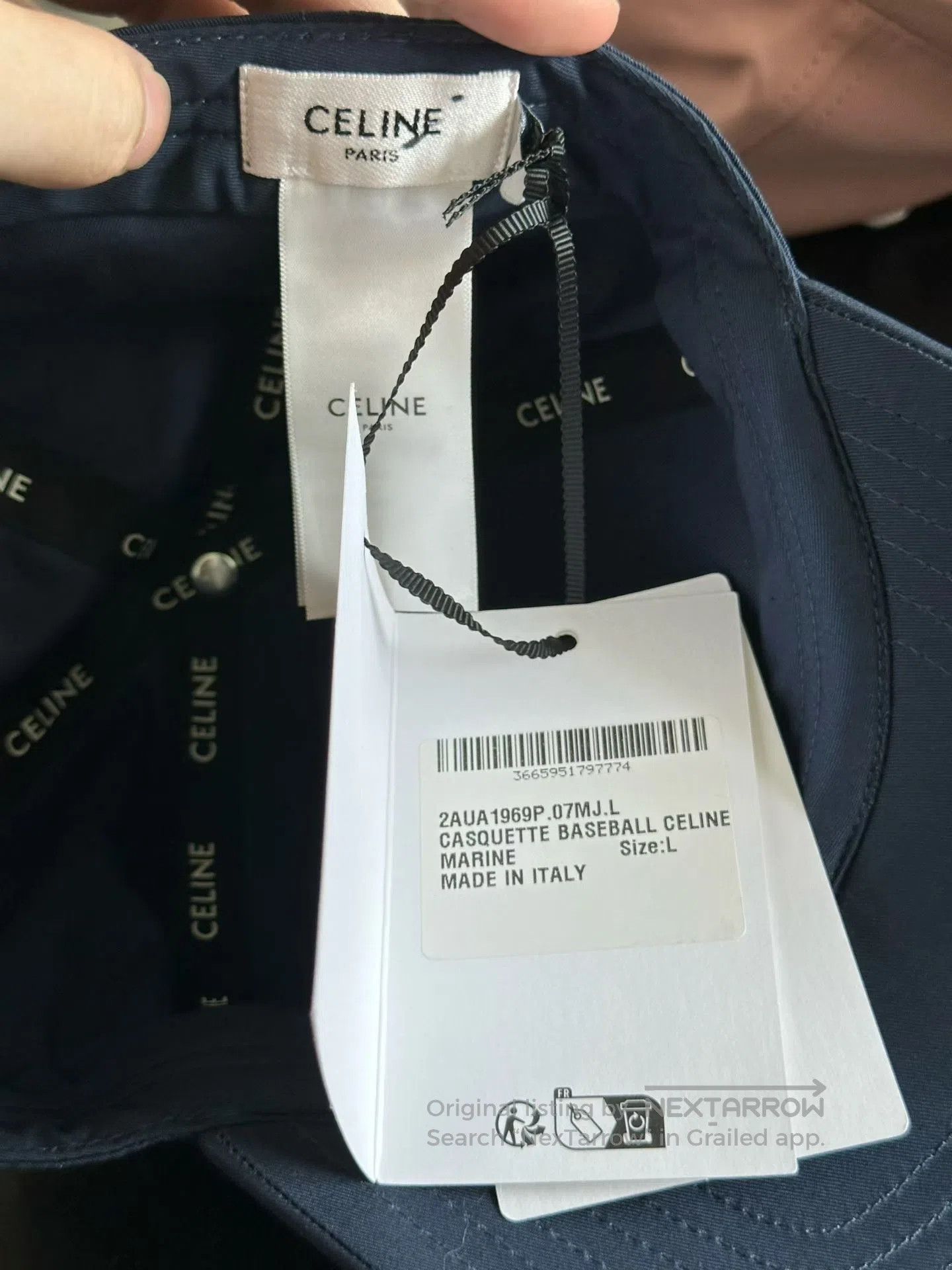 Celine CELINE size L Blue Baseball Cap| Size ONE SIZE - 2 Thumbnail