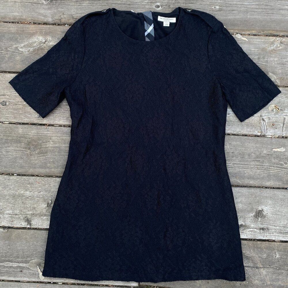 Burberry × Vintage Burberry London Floral Zip Dress Black Mohair Pattern Size Size M / US 6-8 / IT 42-44 - 1 Thumbnail