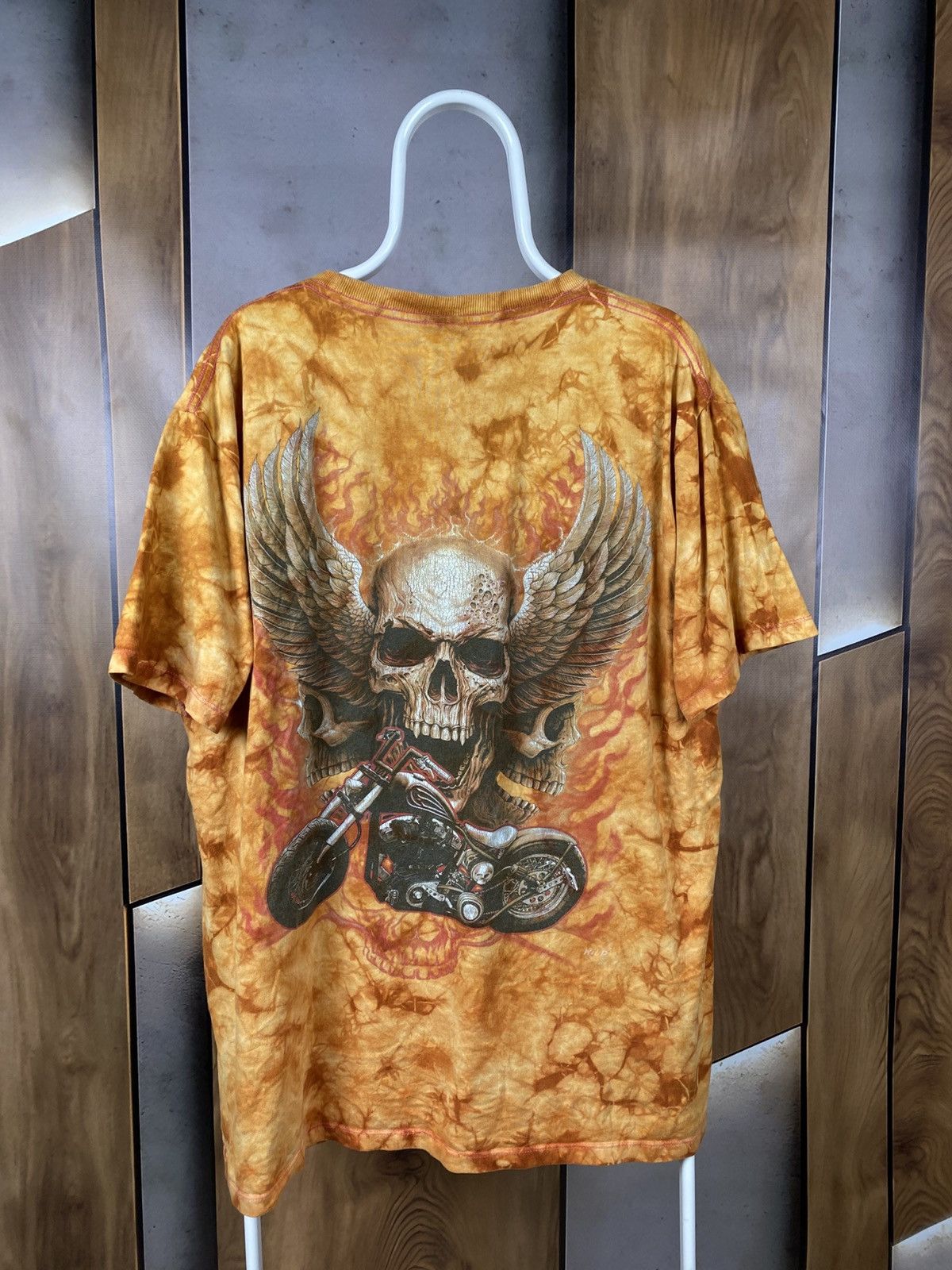 Harley Davidson 💀Vintage 90s T-Shirt Wild Style Harley Davidson Tie Dye Tee💀 Size US XL / EU 56 / 4 - 2 Thumbnail