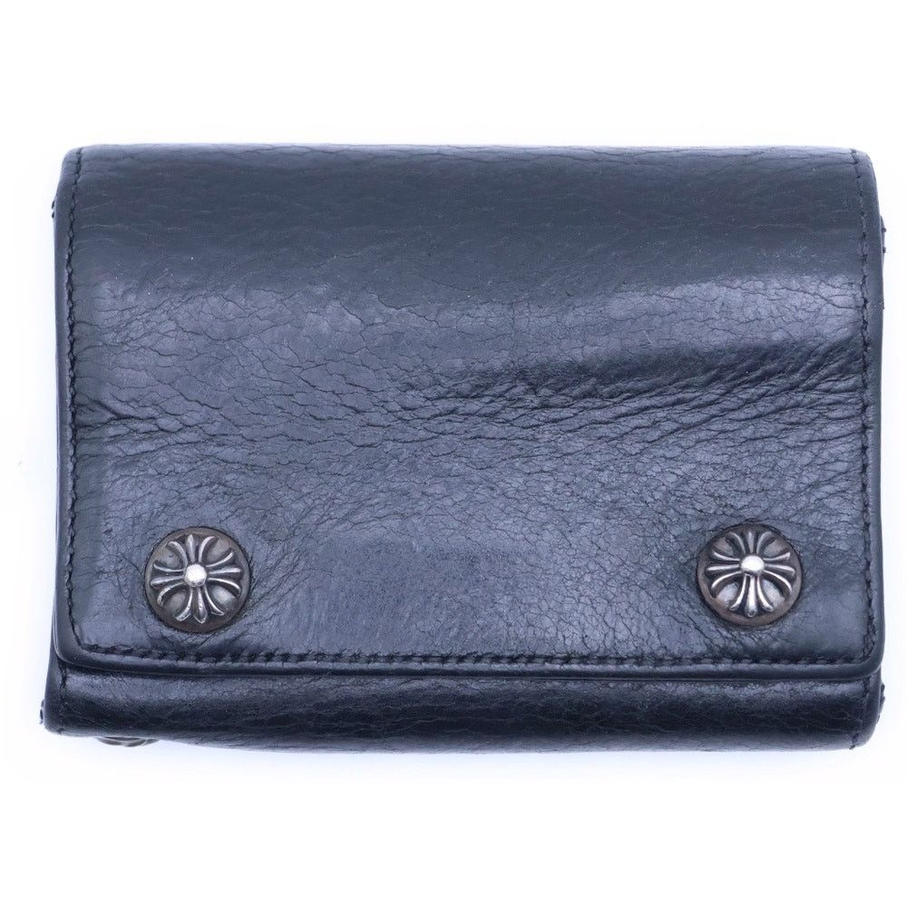 Chrome Hearts Chrome Hearts 3 Fold Cross Leather Wallet Black Size ONE SIZE - 1 Thumbnail