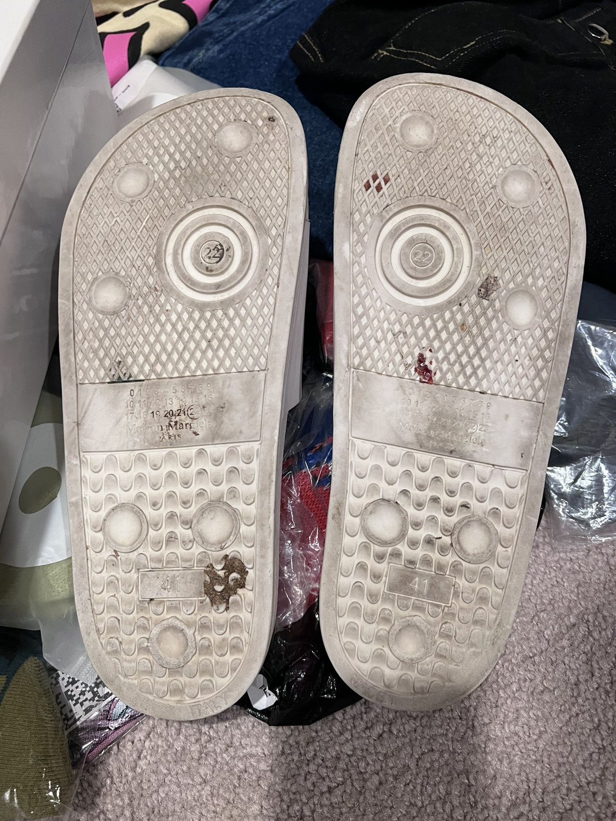 Maison Margiela S57WX0024 White Slides | Maison Margiela Size US 9 / EU 42 - 8 Thumbnail