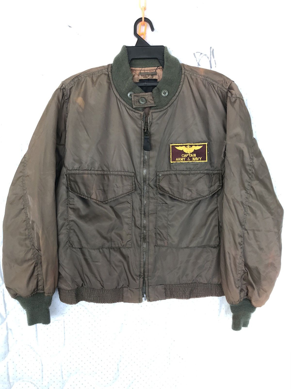 Vintage Vintage ARMY Bomber Jacket Embroidery Size US L / EU 52-54 / 3 - 2 Thumbnail
