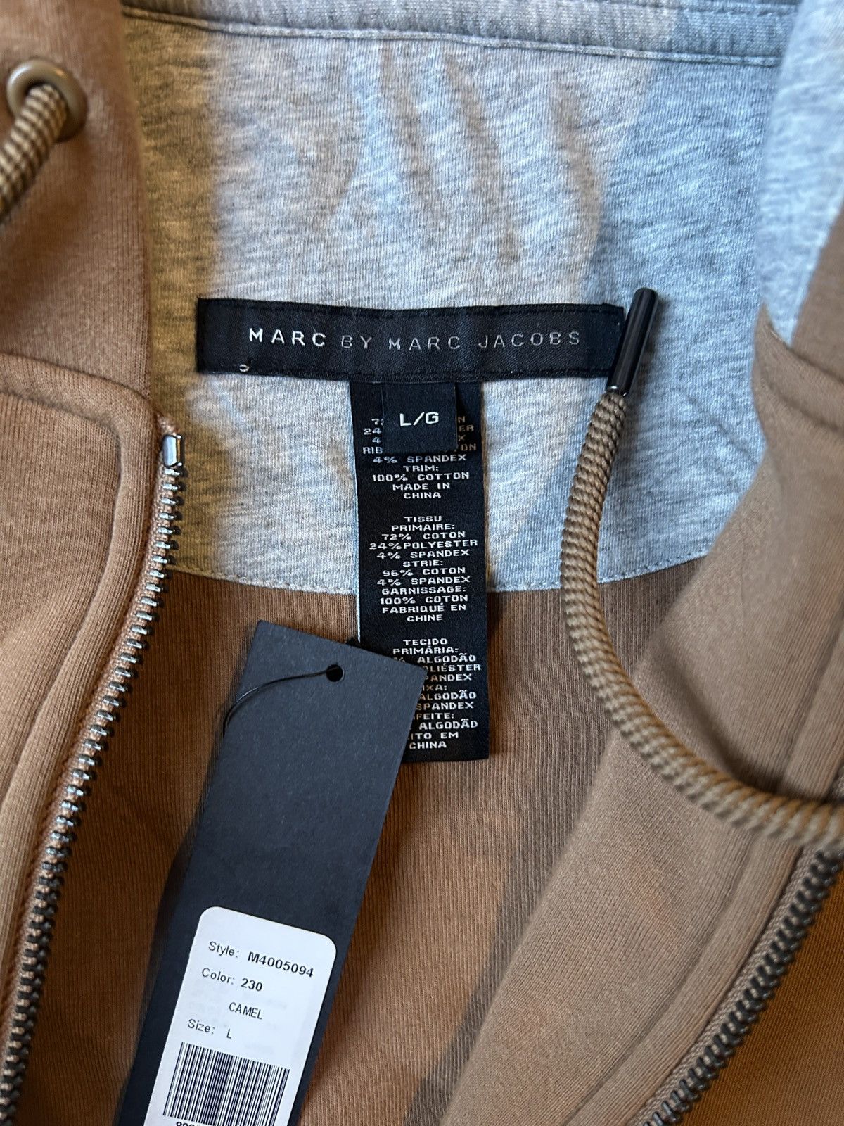 Marc by Marc Jacobs Marc by Marc Jacobs Camel Zip-Up Hoodie Sweatshirt Size US L / EU 52-54 / 3 - 2 Thumbnail