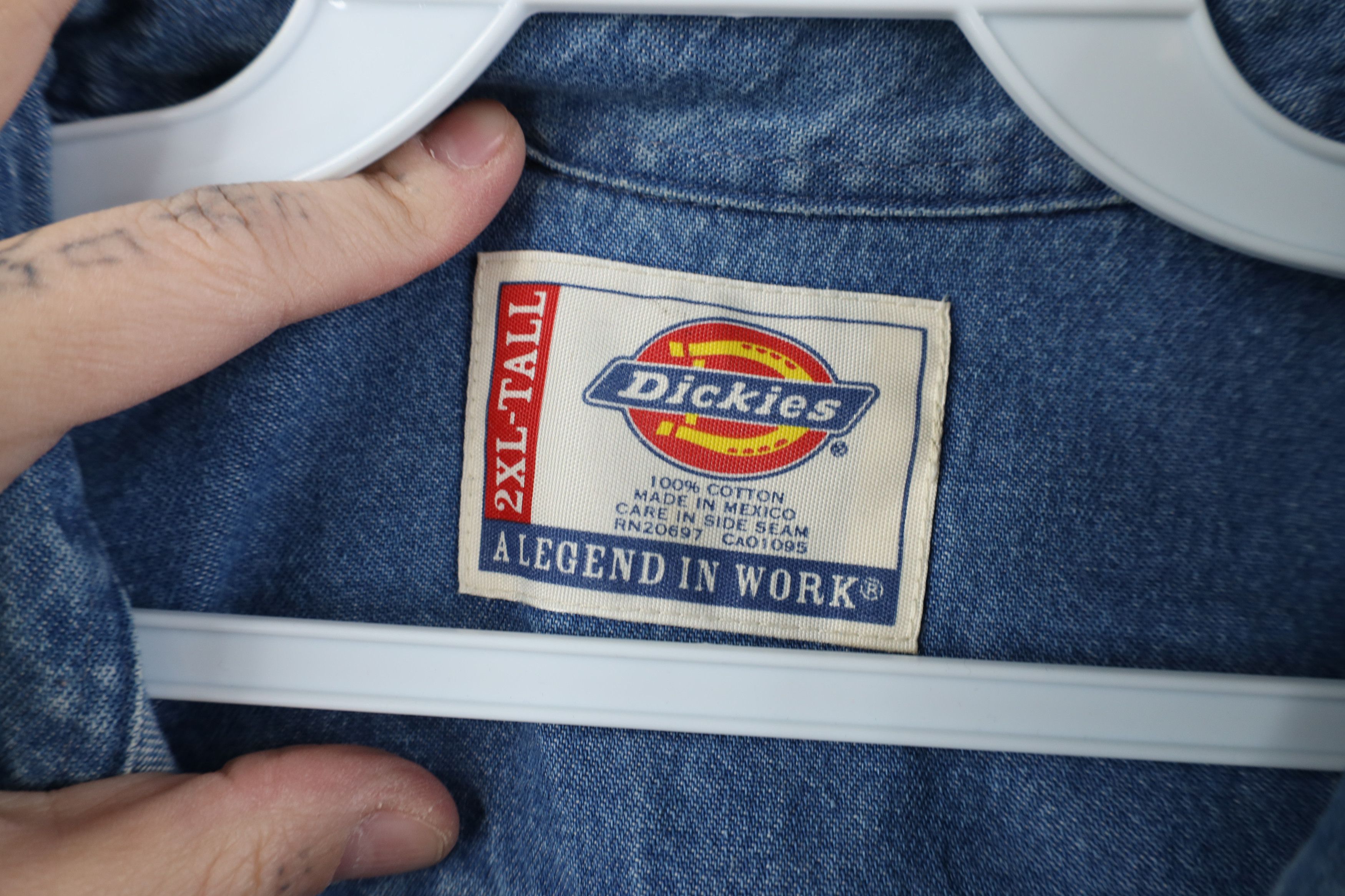 Dickies Vintage 90s Y2K Dickies Short Sleeve Denim Button Down Shirt Size US XXL / EU 58 / 5 - 10 Thumbnail