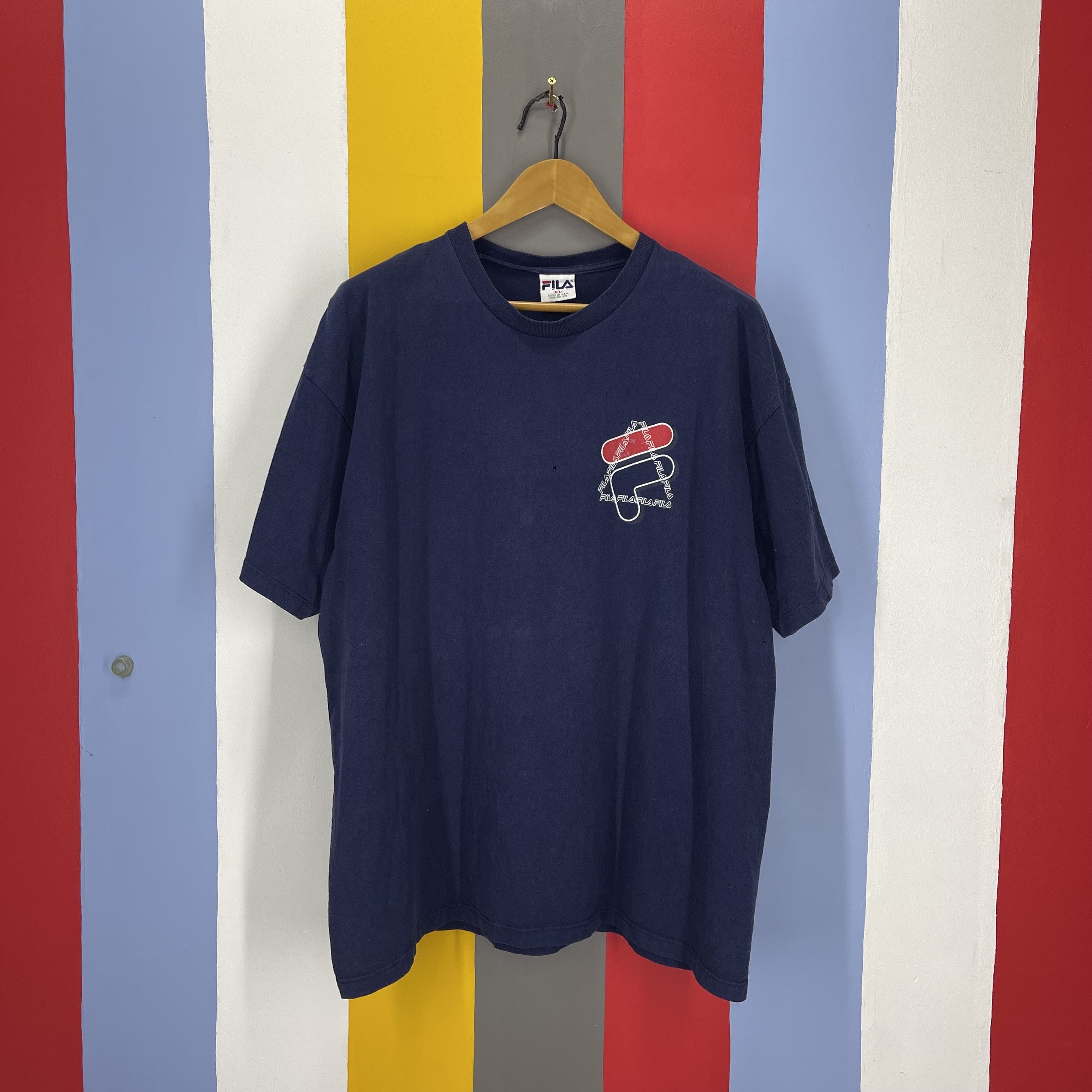 Fila 90s Vintage FILA Crew Neck T Shirt #2030/14 Size US XL / EU 56 / 4 - 4 Thumbnail