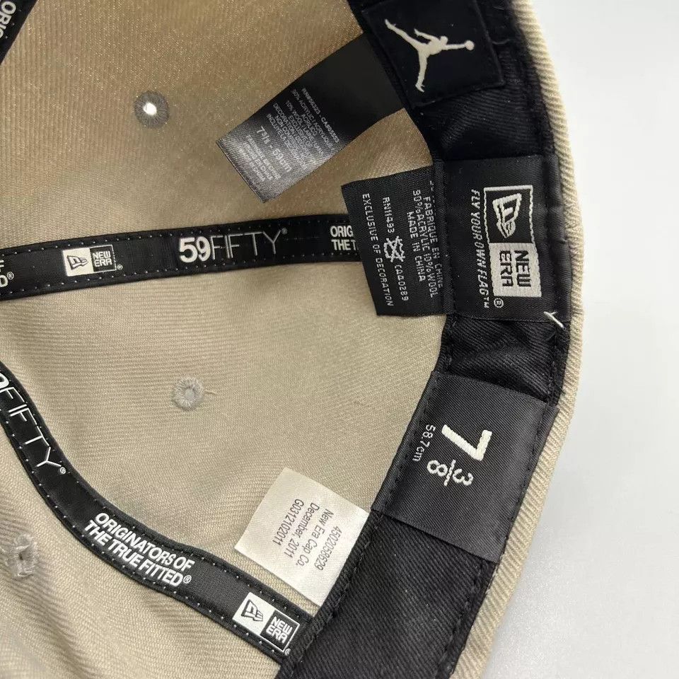 New Era Air Jordan Hat Men 7 3/8 Embroidered Logo Fitted Cap Size ONE SIZE - 7 Thumbnail
