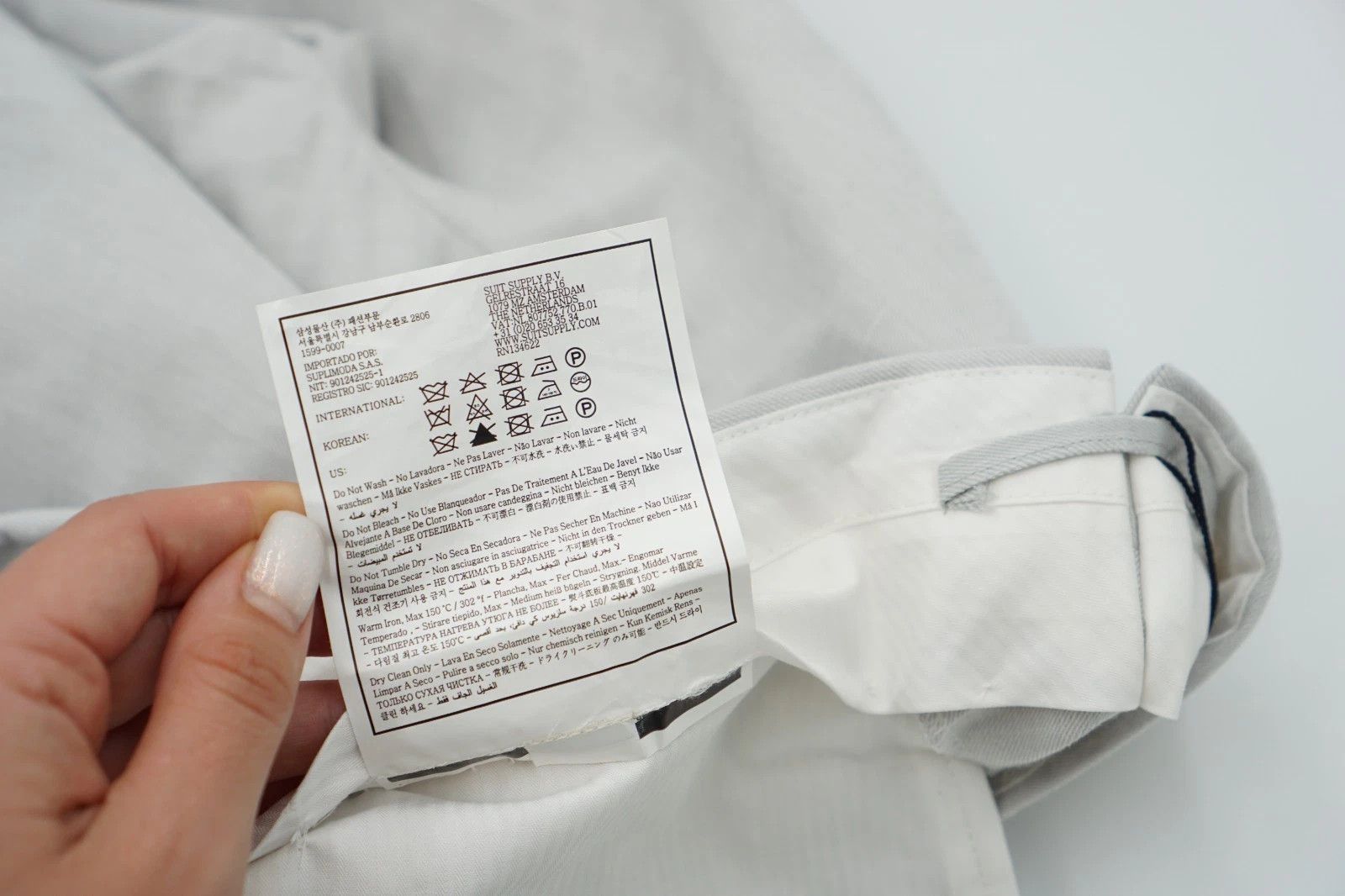 Suitsupply Men Suitsupply Trousers Brentwood Linen & Cotton Grey US36 Size 36R - 8 Thumbnail