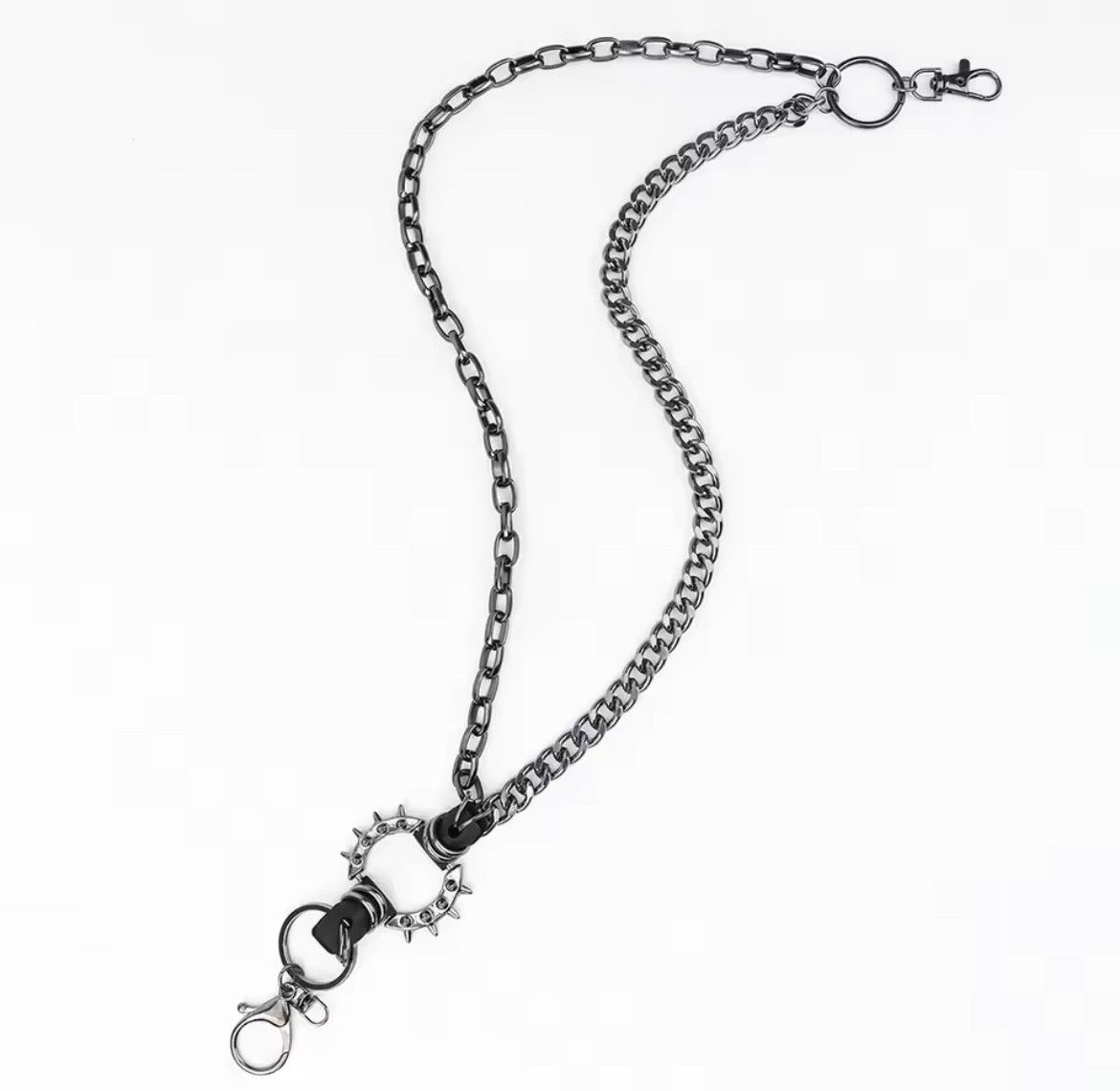 Other Punk Rock Layered Metal Chain Keychains Size ONE SIZE - 5 Thumbnail