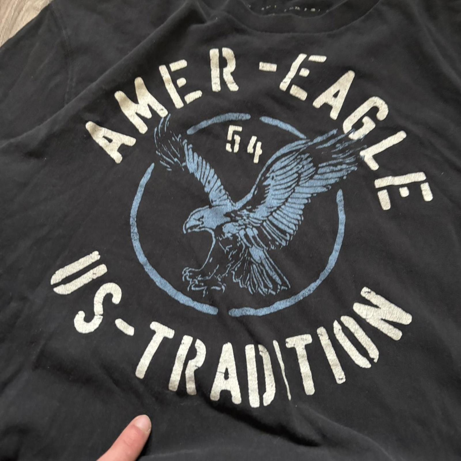 American Eagle Outfitters American Eagle Outfitters Men's Black and Navy Tshirt Size US M / EU 48-50 / 2 - 2 Thumbnail
