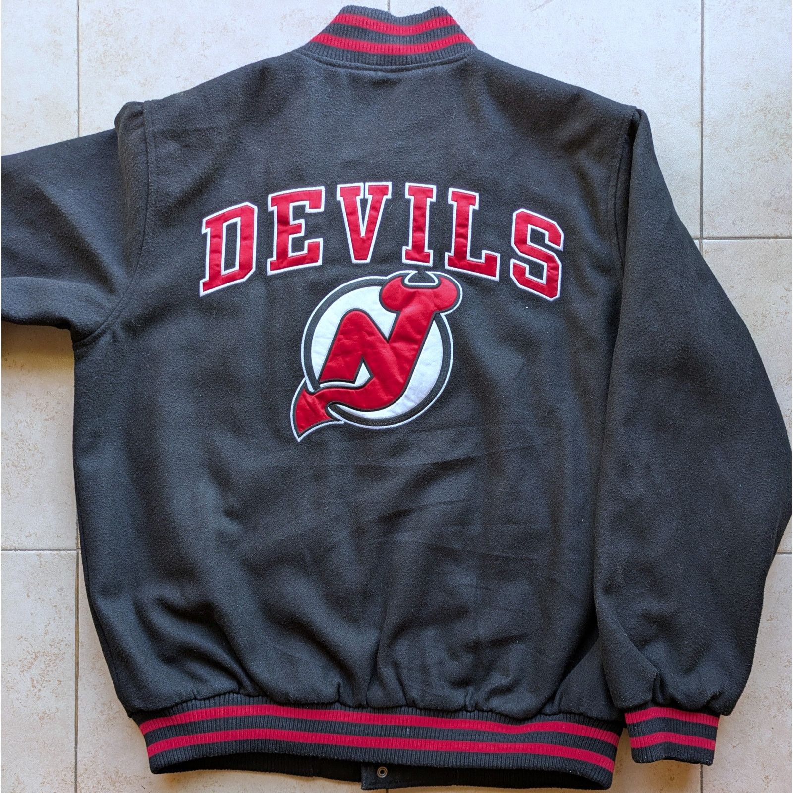 Starter New Jersey Devils 2000s G-III bomber Varsity L black NHL vtg Size US L / EU 52-54 / 3 - 3 Thumbnail