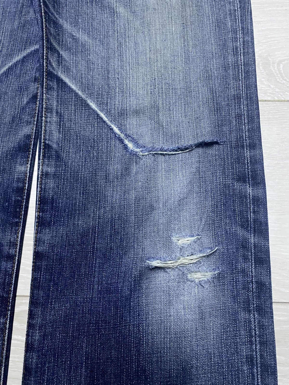 Edwin Vintage Edwin 503 Faded Wash Distressed Loose Jeans Size US 30 / EU 46 - 8 Thumbnail